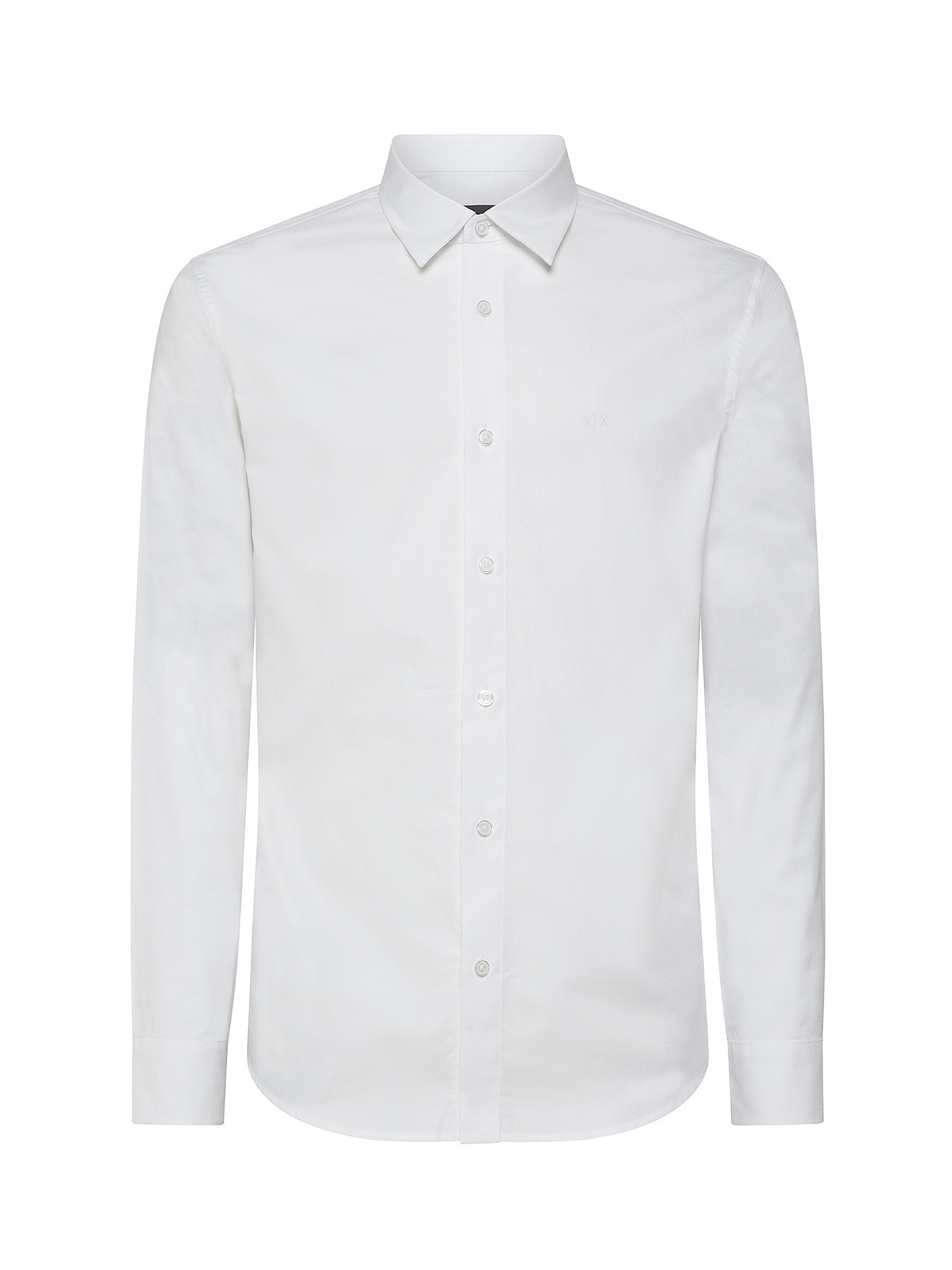 Armani Exchange - Camicia regular fit in cotone, Bianco, large image number 1