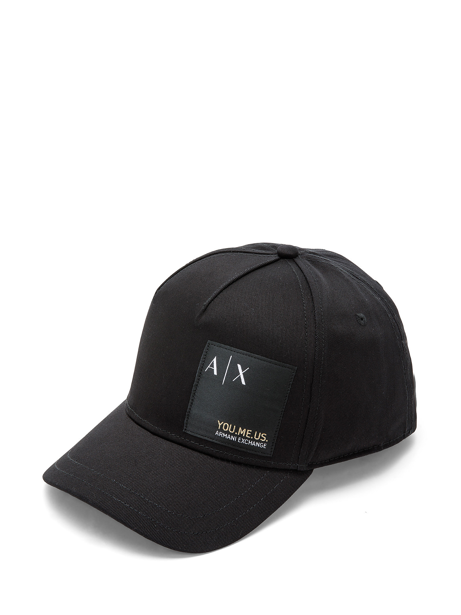 Armani Exchange - Cappello in cotone organico con visiera, Nero, large image number 0