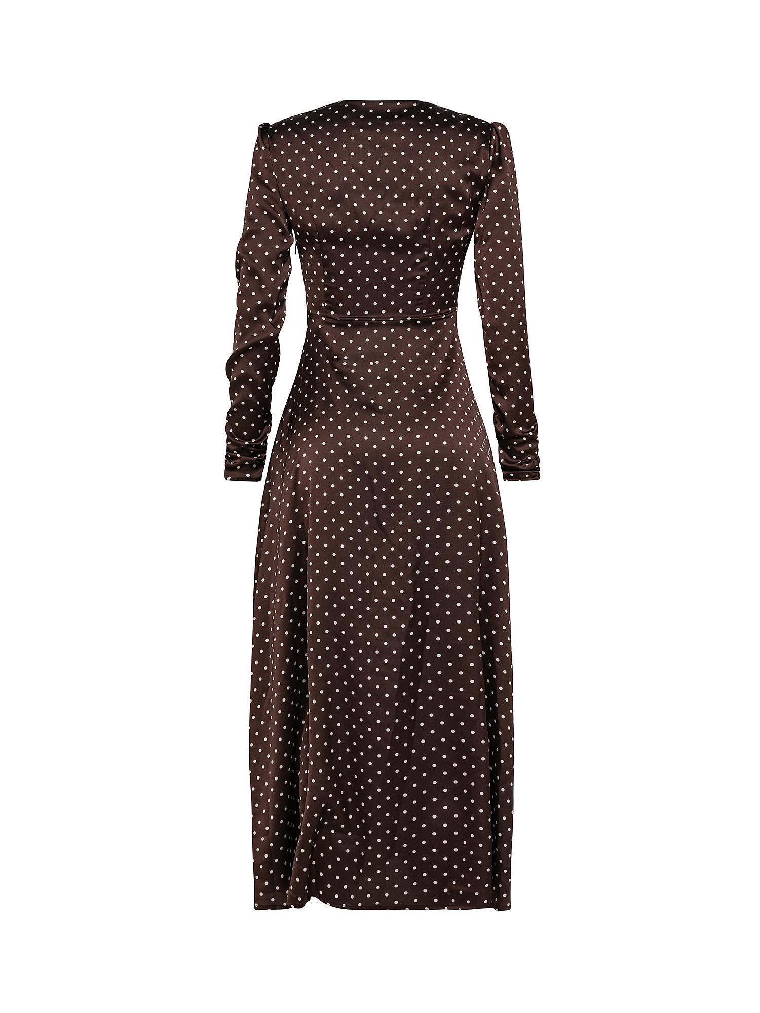 Small dot print dress, Dark Brown, large image number 1