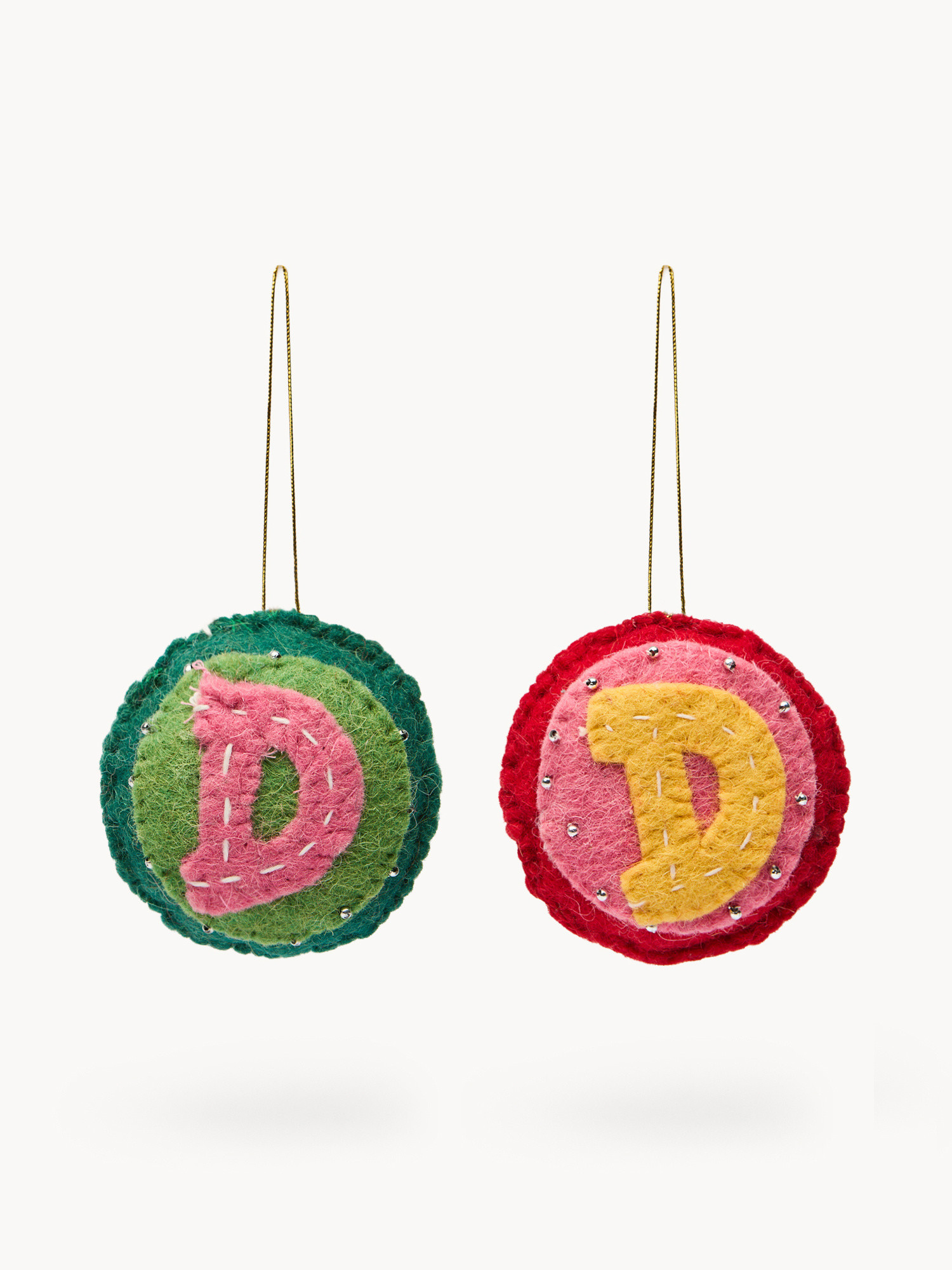 Pallina in feltro lettera D, Multicolor, large image number 0