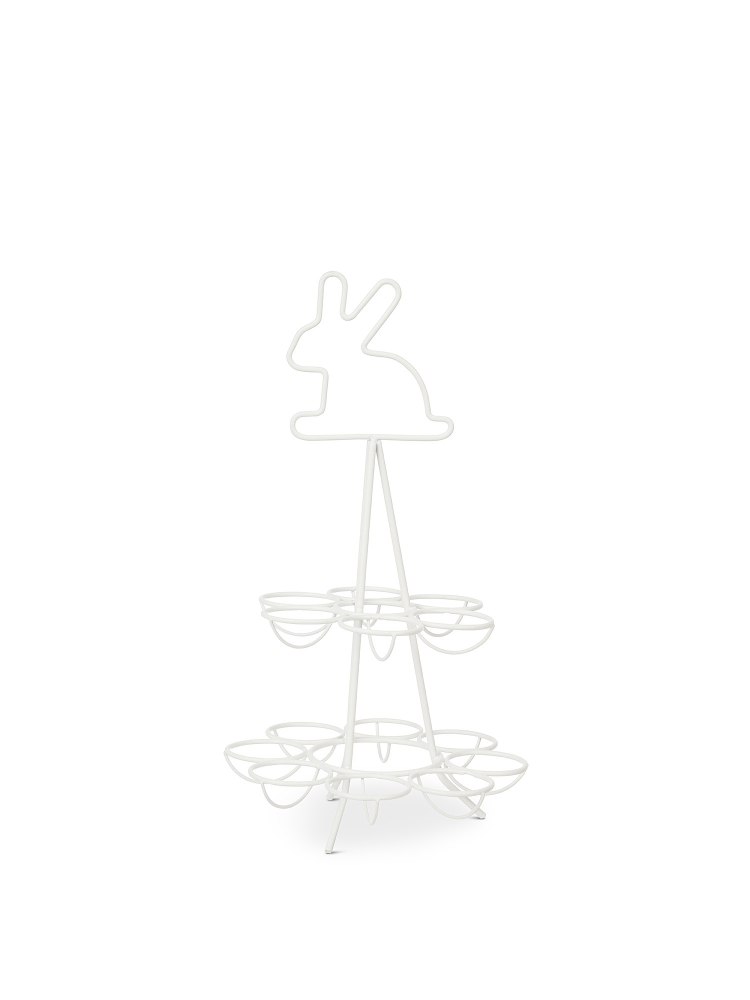 White wire egg stand, White, large image number 0