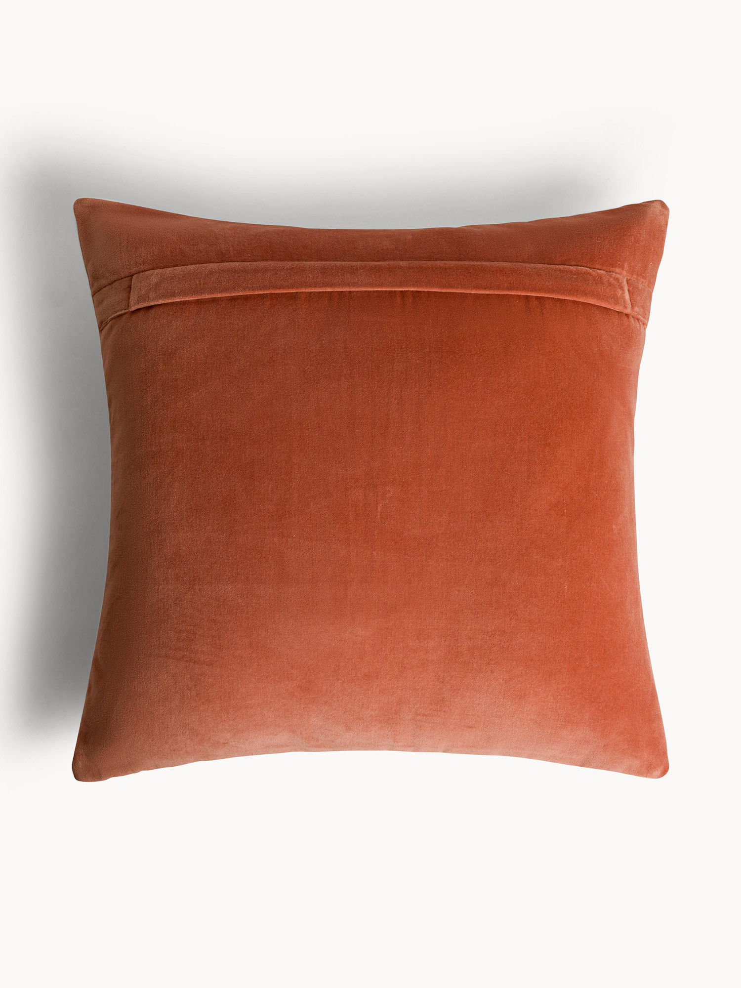 50x50 cm velvet cushion with contrasting stripes, Pink, large image number 1