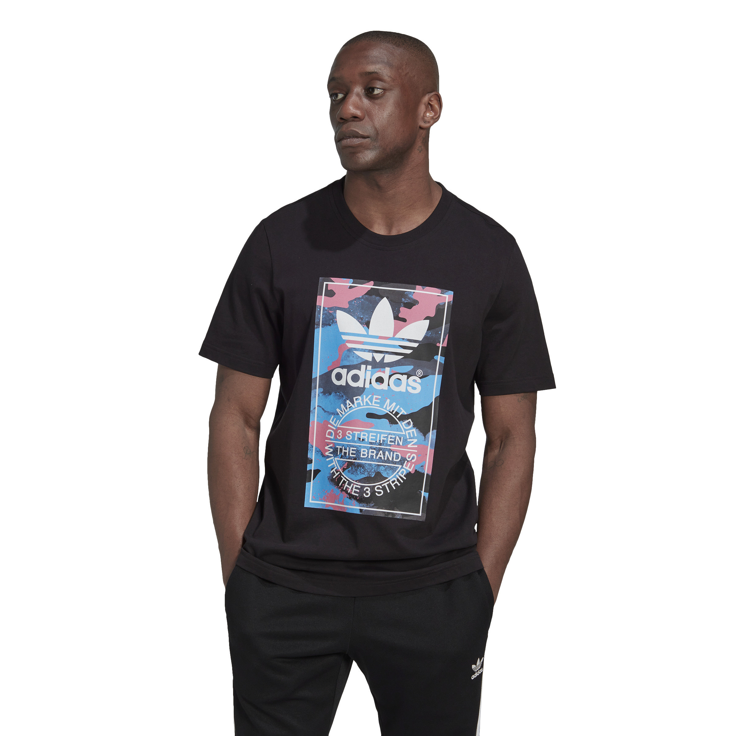 Adidas - Graphic Camo T-shirt, Black, large image number 4