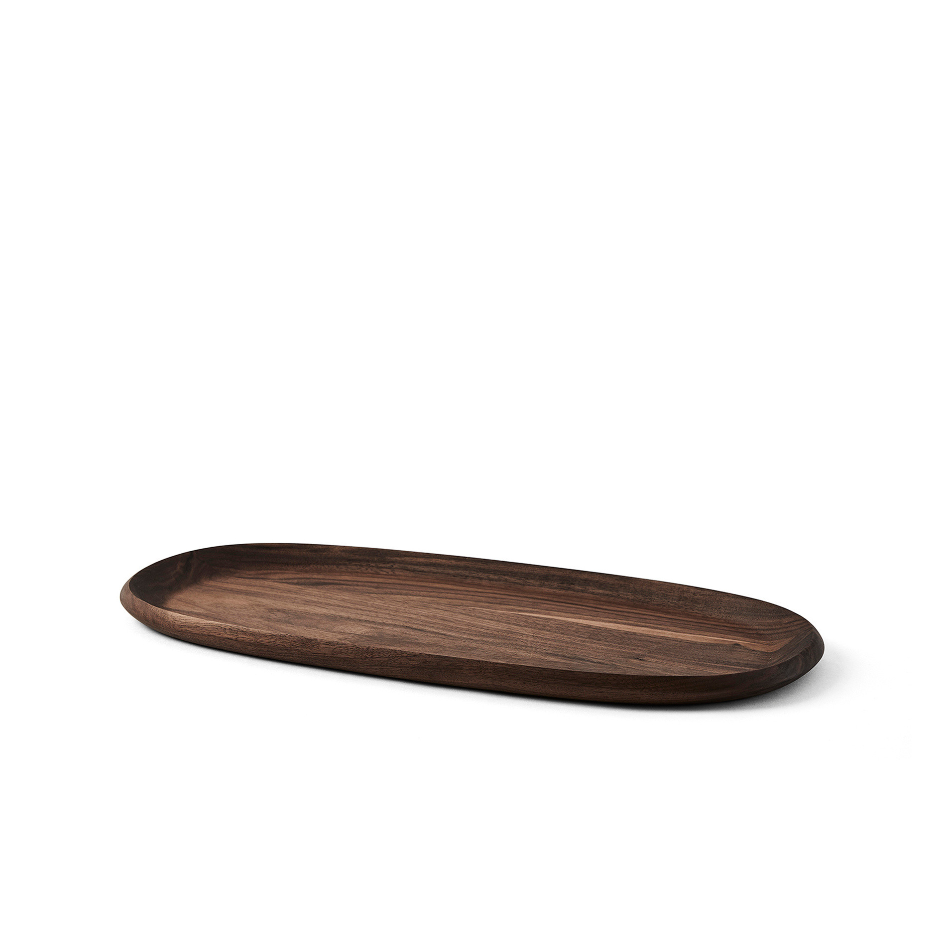 Tray in walnut wood by Federica Biasi, Dark Brown, large image number 0