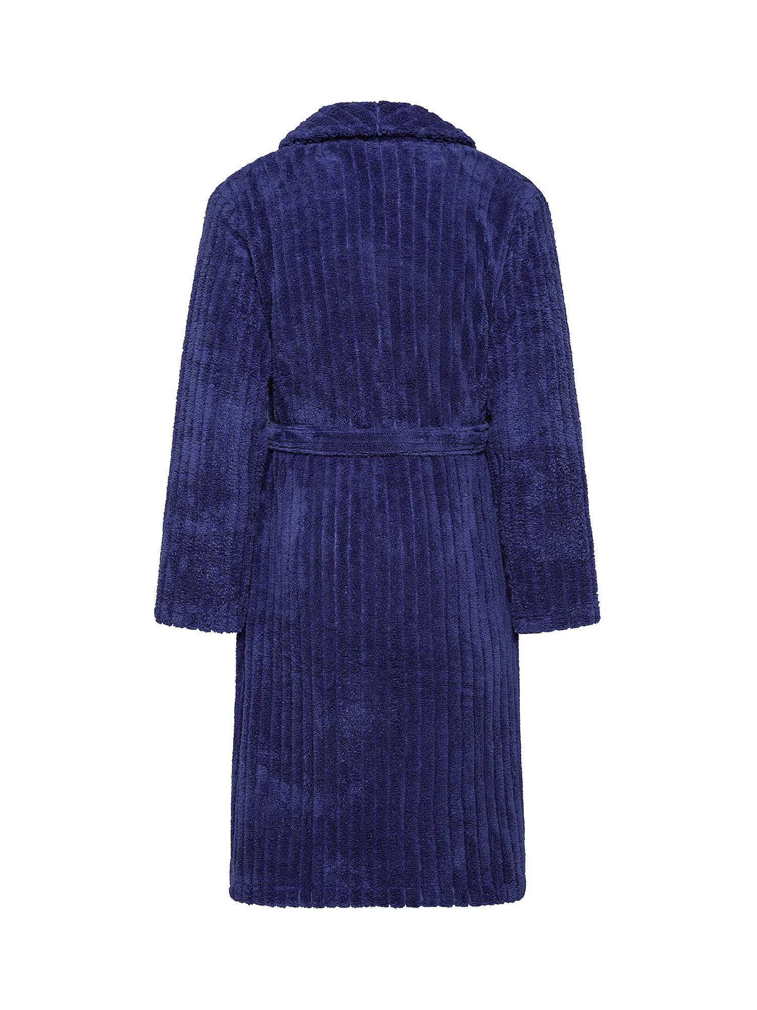 Solid color fleece dressing gown, Blue, large image number 1