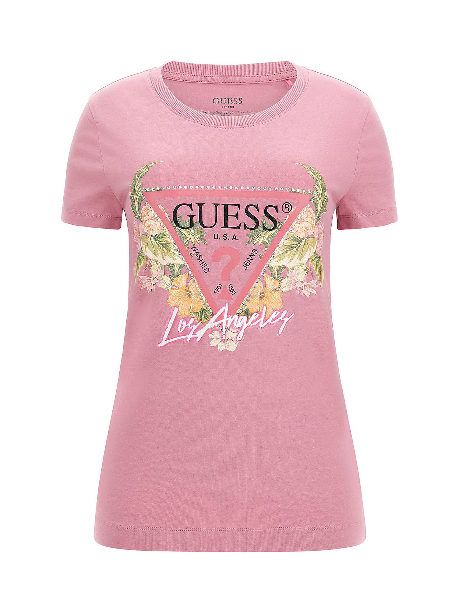 GUESS - Logo T-shirt, Pink, large image number 0