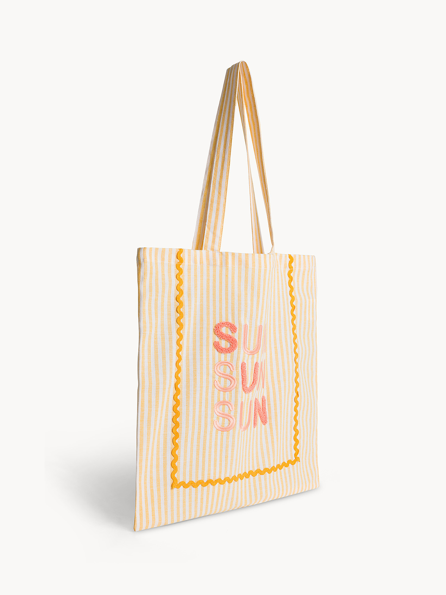 Shopper in puro cotone Sun, Giallo, large image number 1