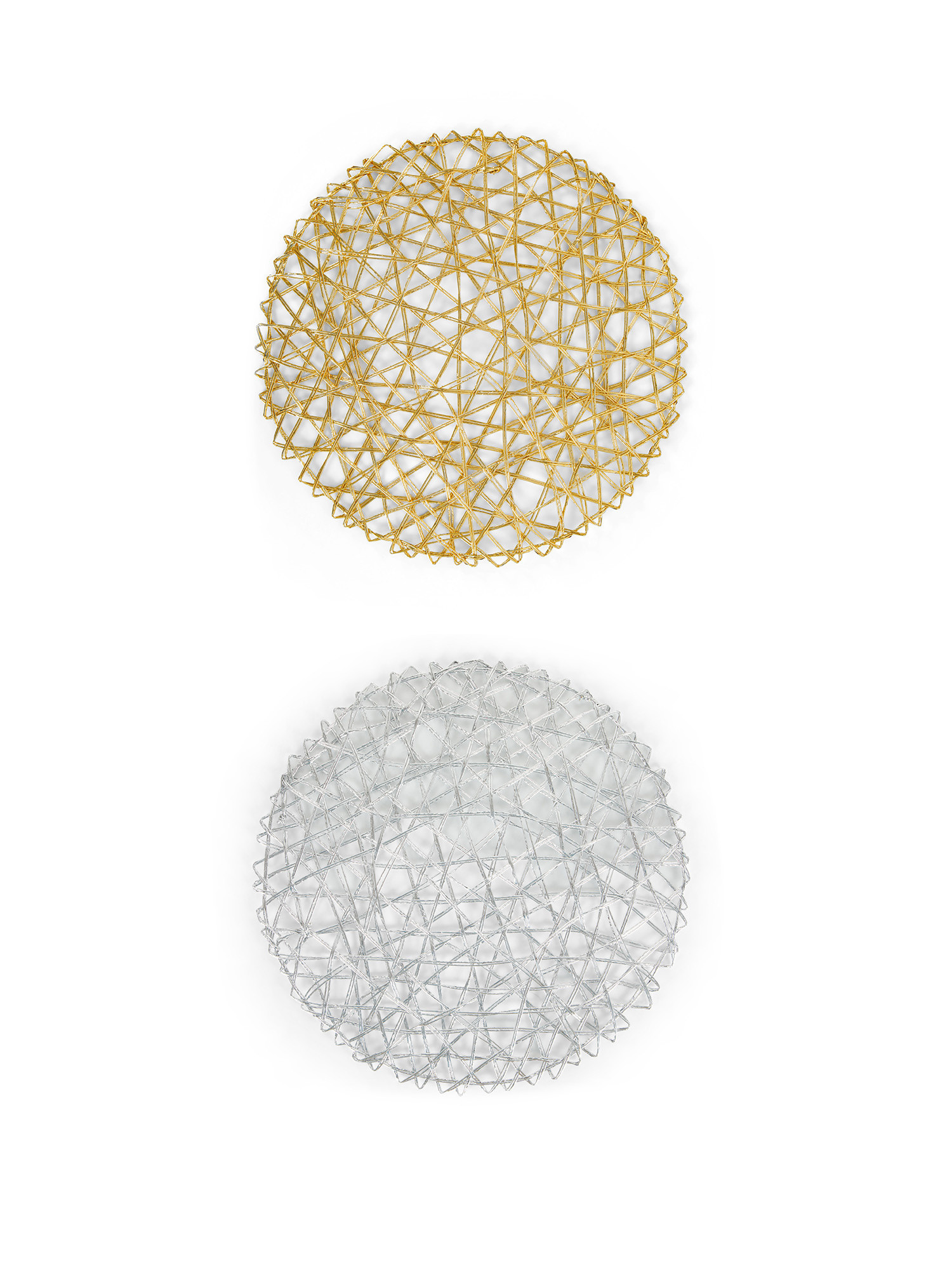 Lurex thread plastic placemat, Gold, large image number 0
