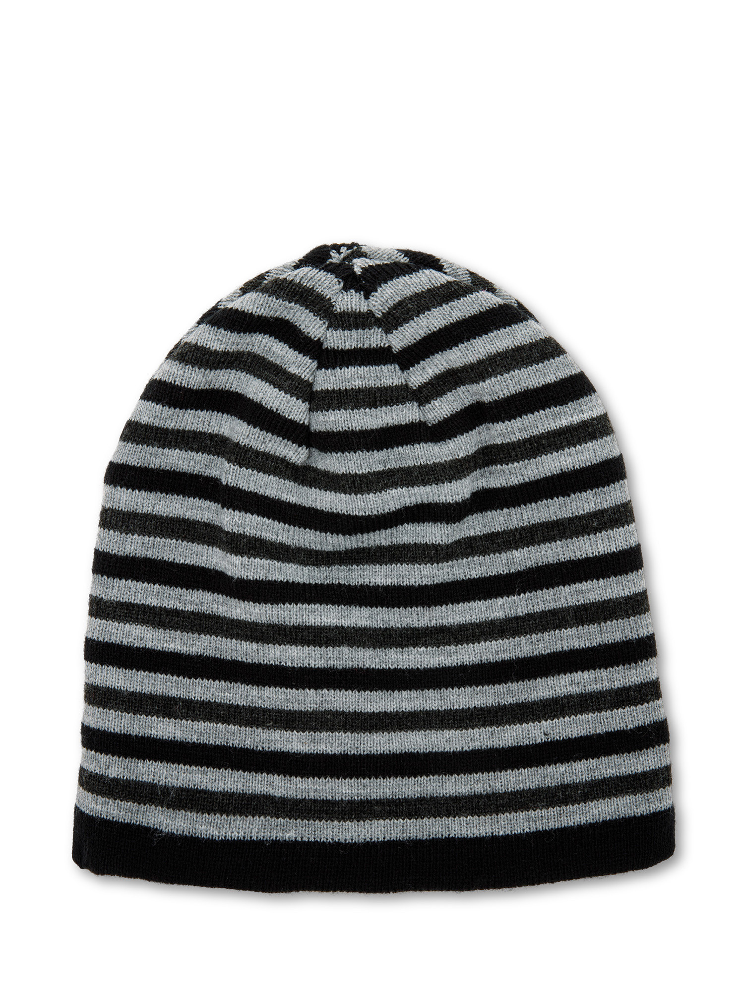Luca D'Altieri - Striped knit hat, Grey, large image number 0