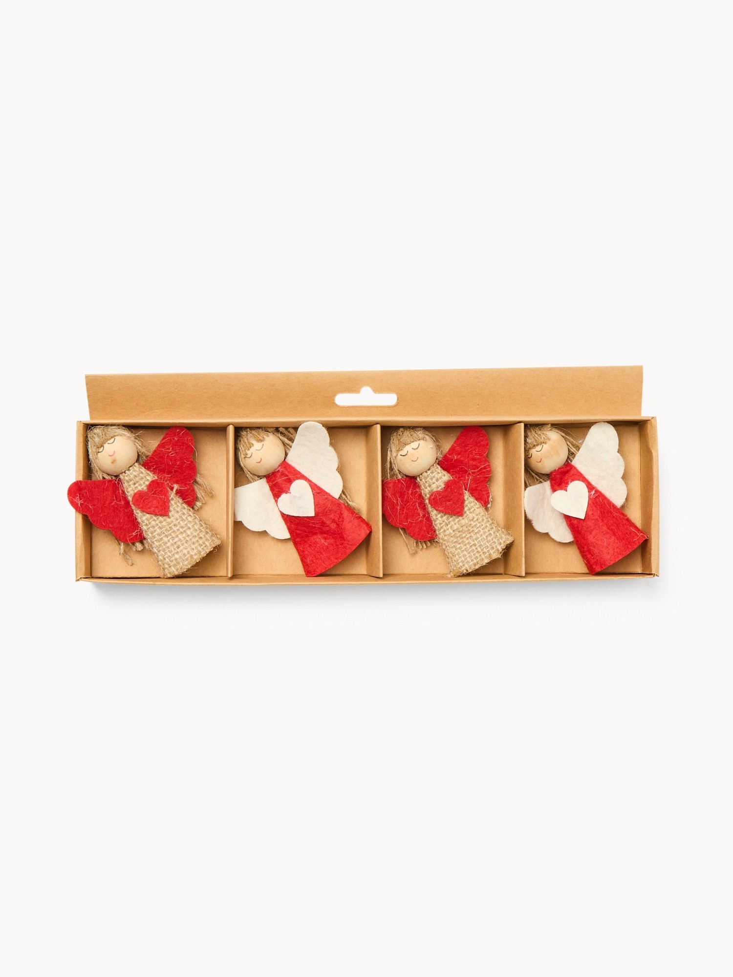 Set of 6 Mini Wooden Ornaments, Multicolor, large image number 0