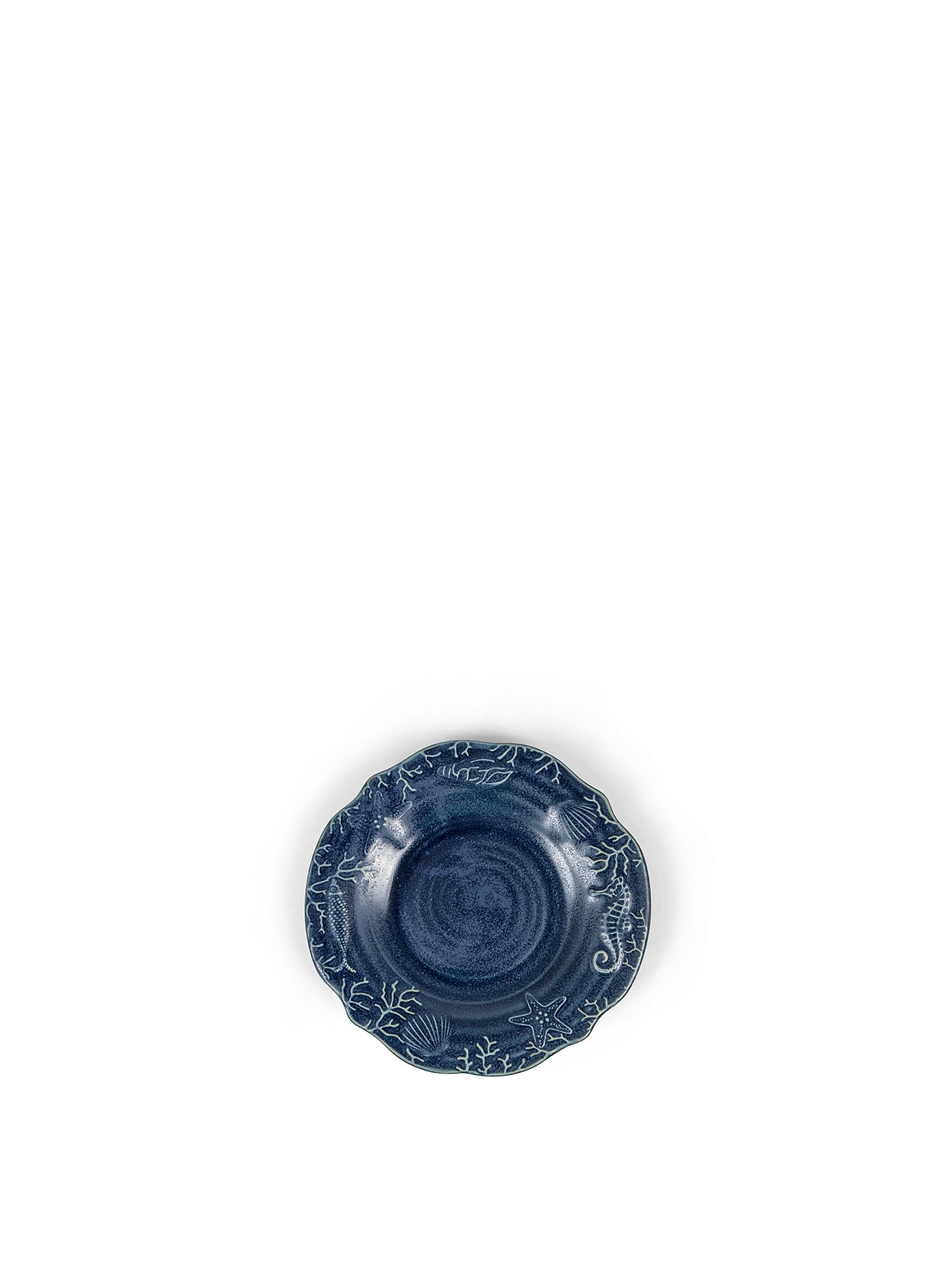 Piattino pane in porcellana blu, Blu scuro, large image number 0
