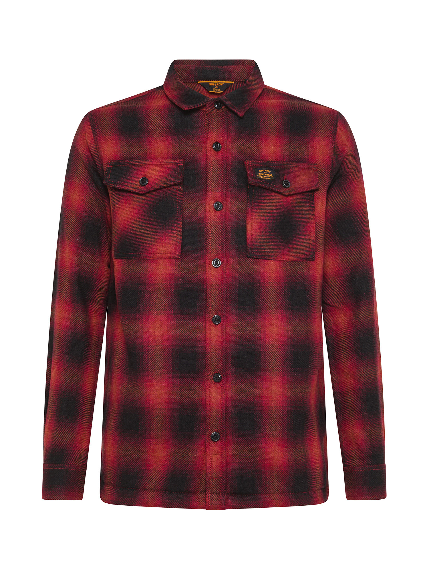 Superdry - Camicia foderata in sherpa, Rosso, large image number 0