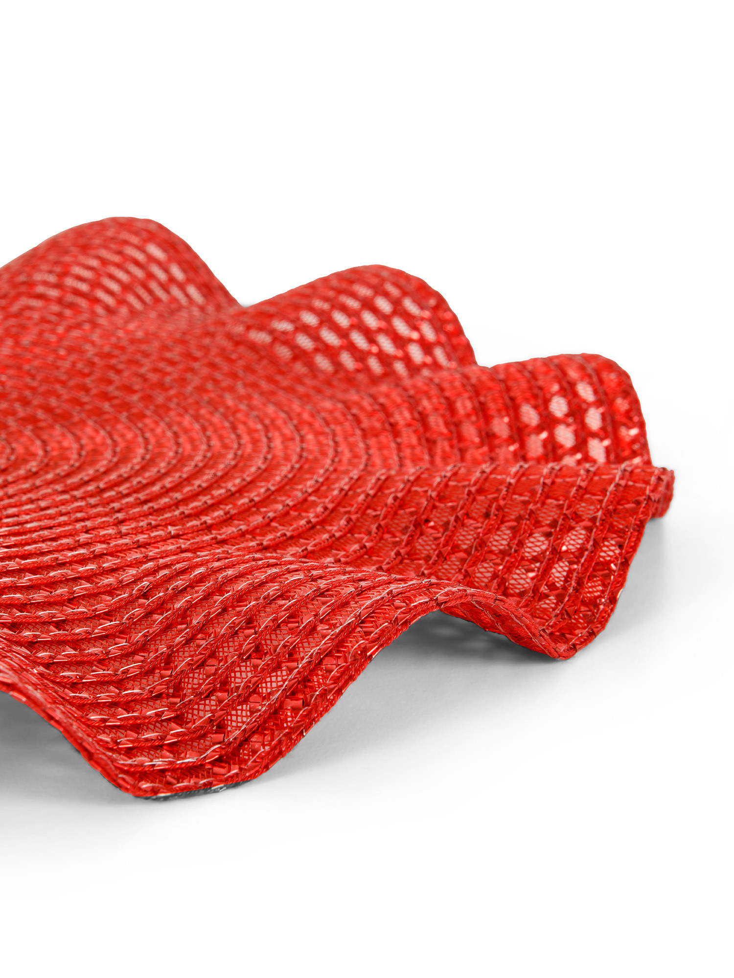 Wave effect plastic placemat, Red, large image number 1