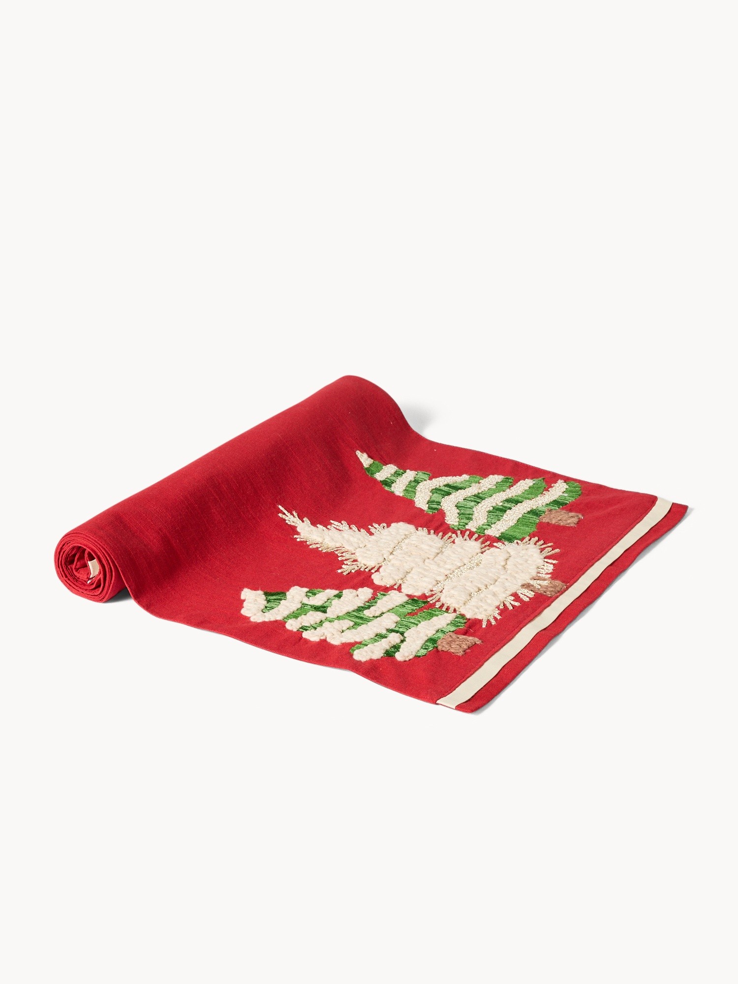 Runner in puro cotone ricamato, Multicolor, large image number 0