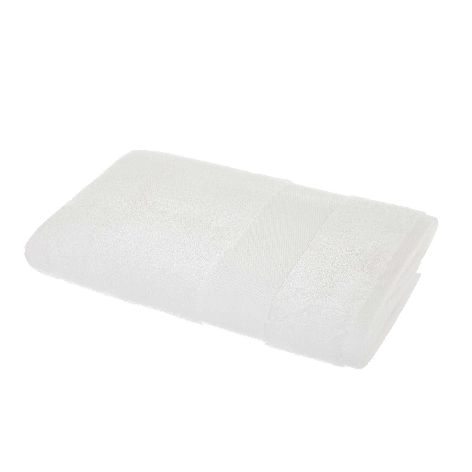 Asciugamano spugna di puro cotone Zefiro, Bianco, large image number 1