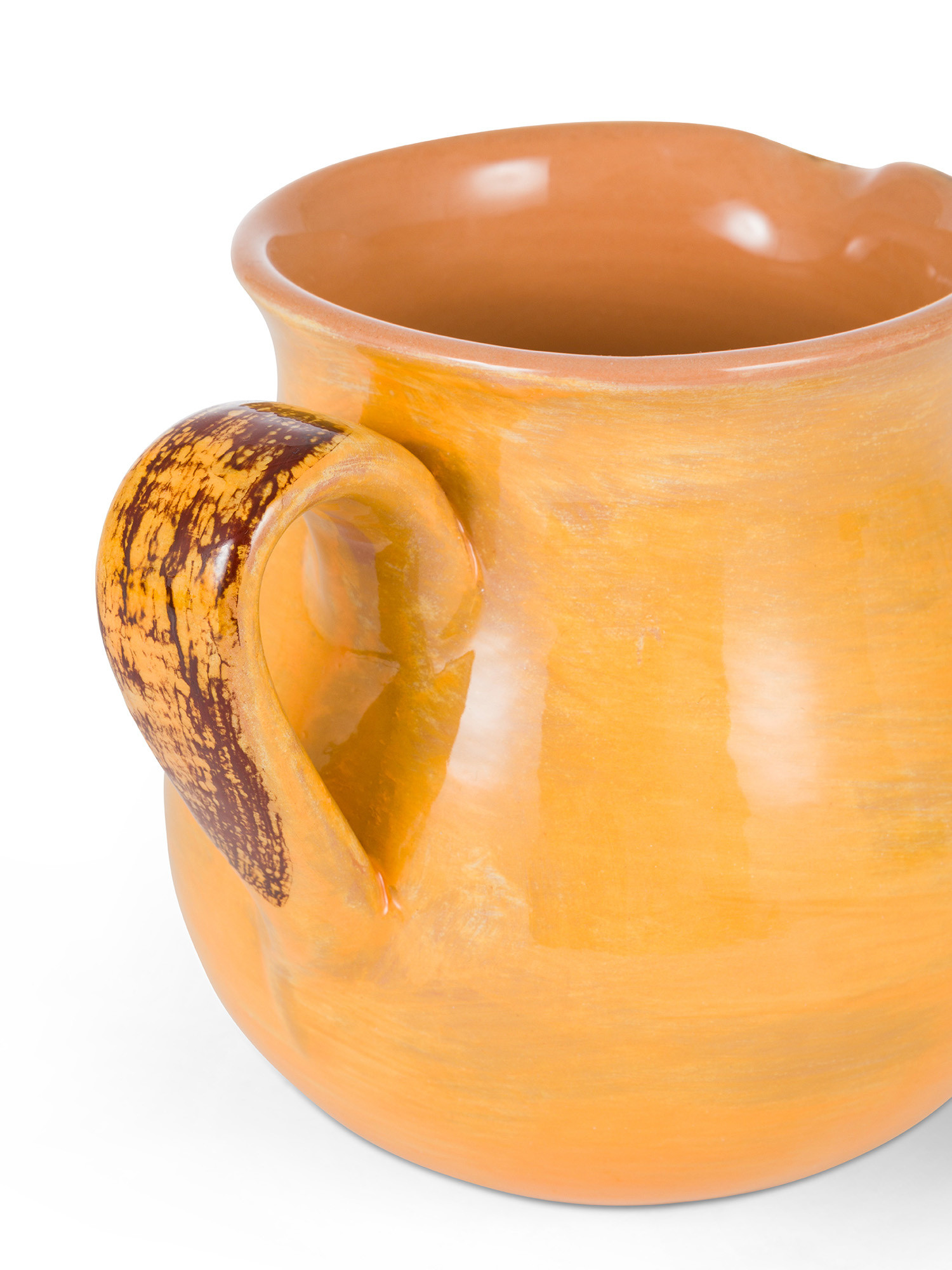 Solid color ceramic jug, Ocra Yellow, large image number 1