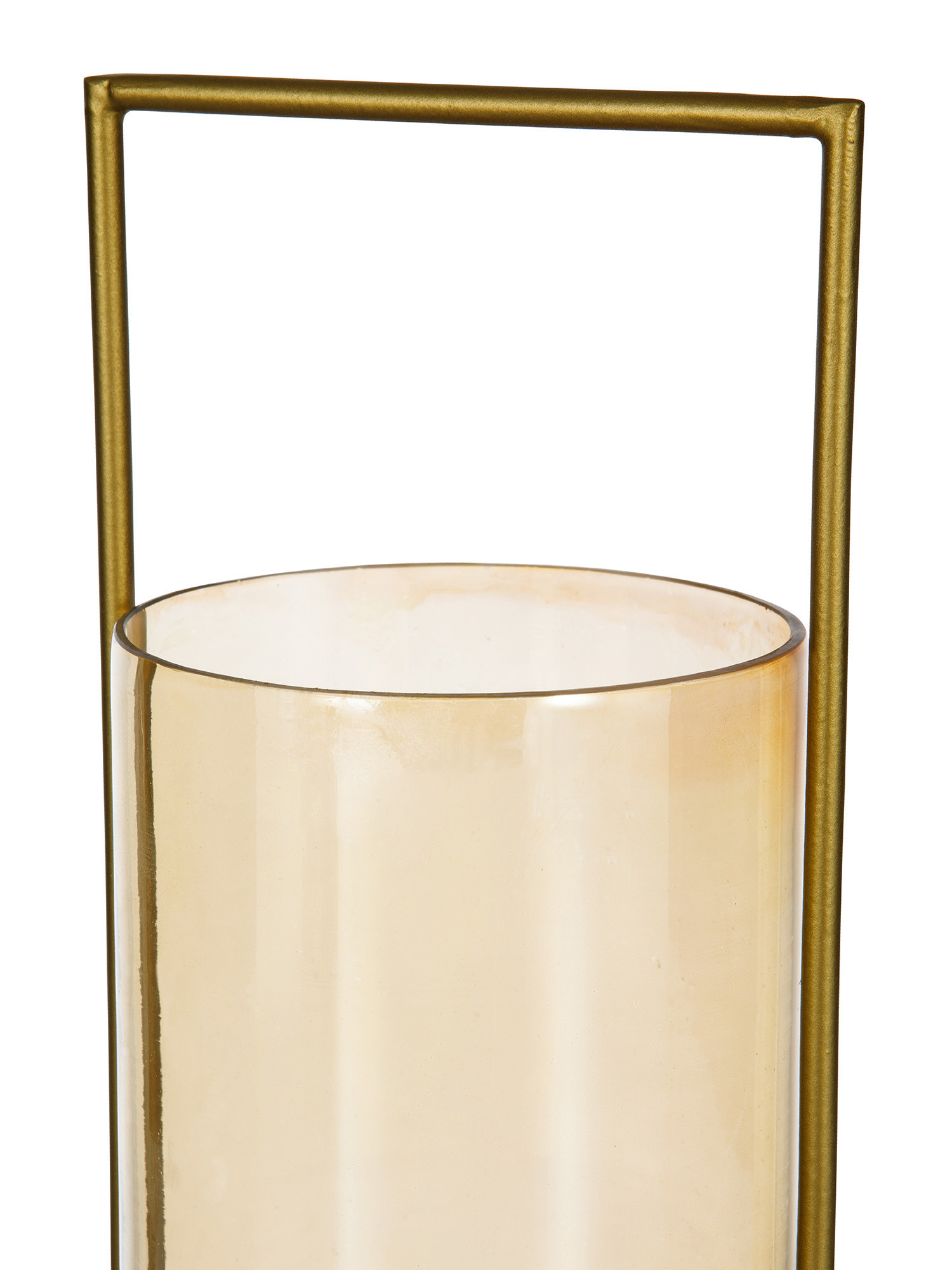 Antivento con struttura in ottone dorato e cilindro in vetro, Oro, large image number 1