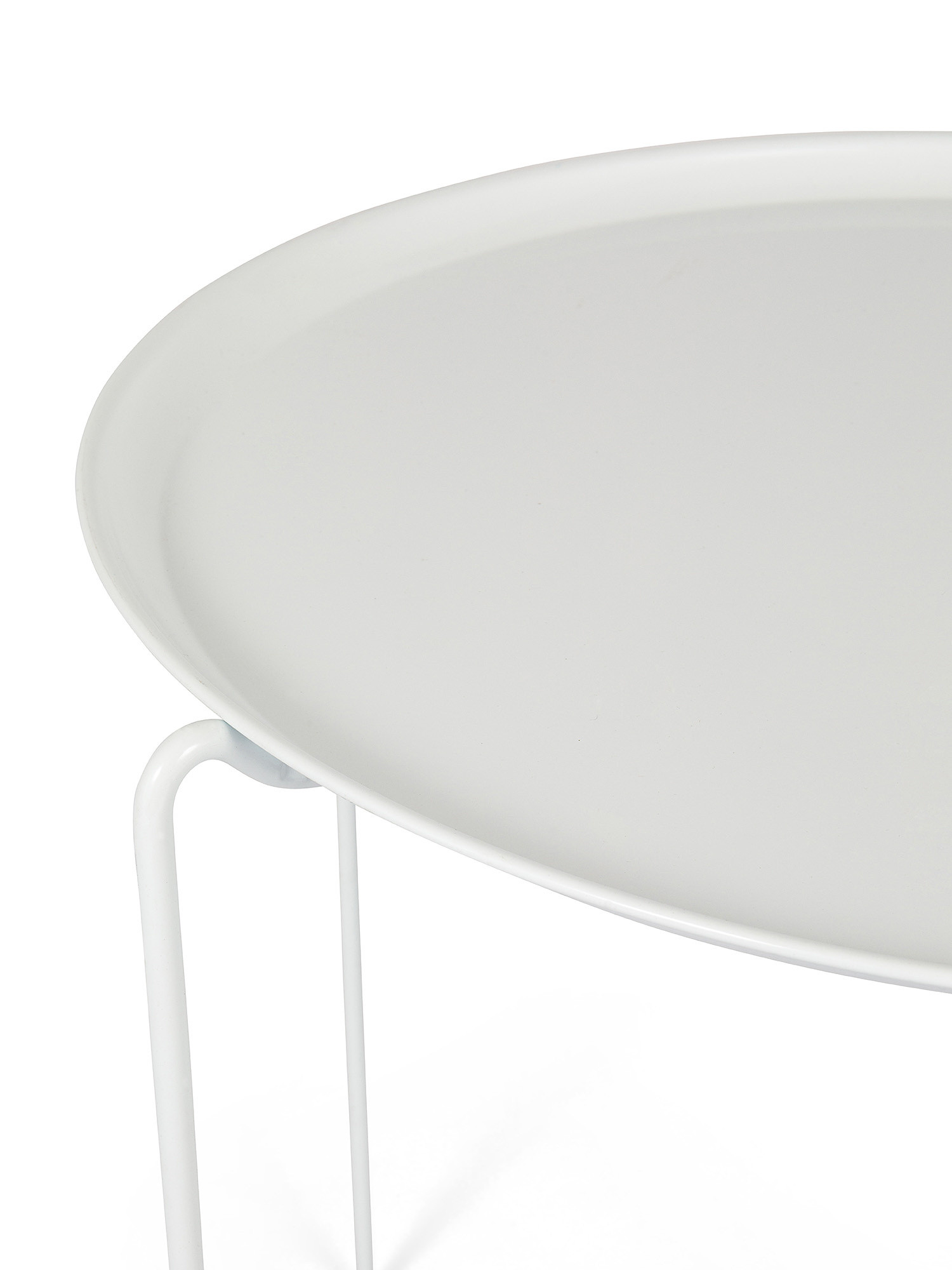 Tavolino da esterno in ferro Vassoio, Bianco, large image number 1
