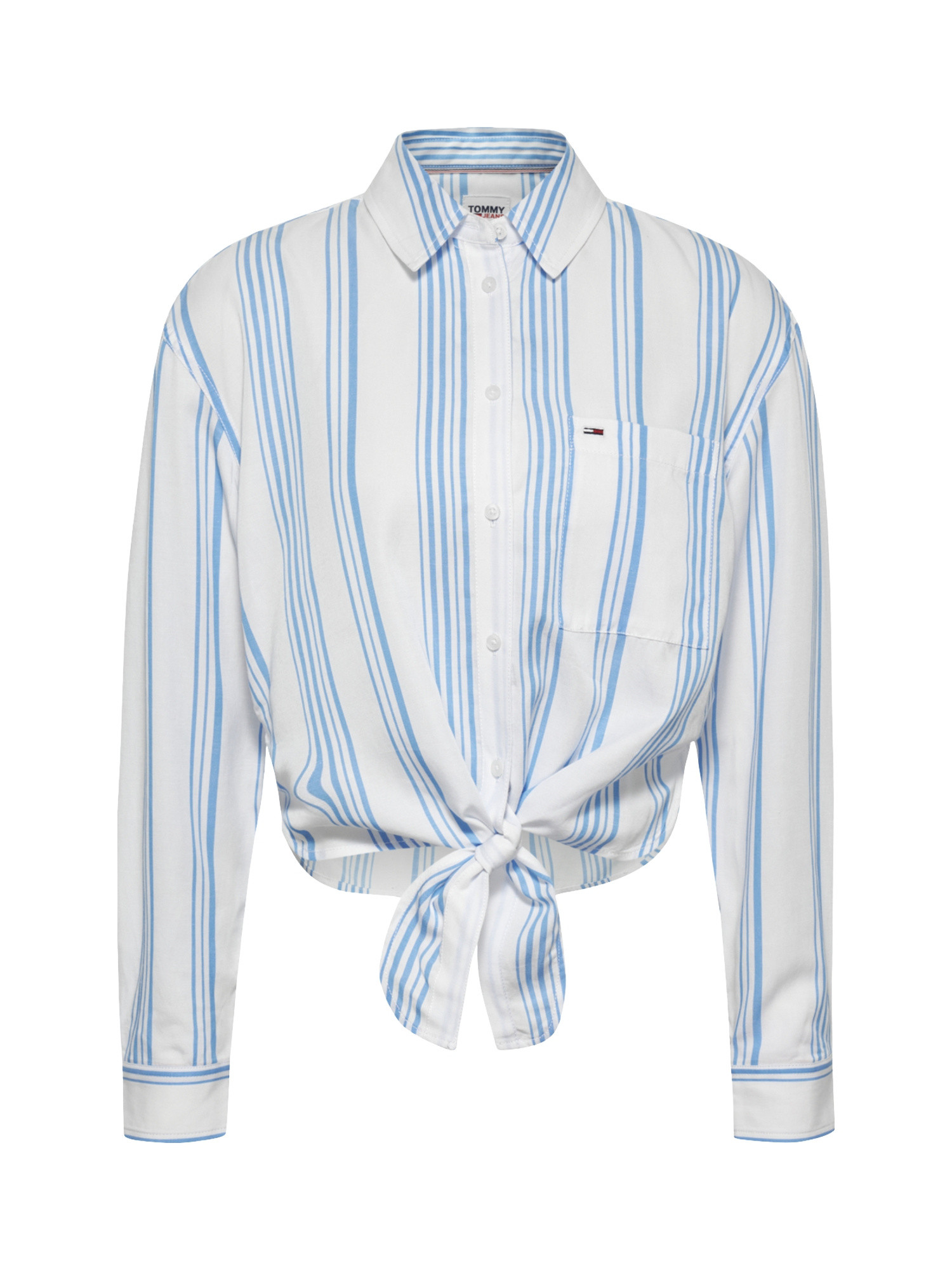 Striped print shirt, Light Blue, large image number 0