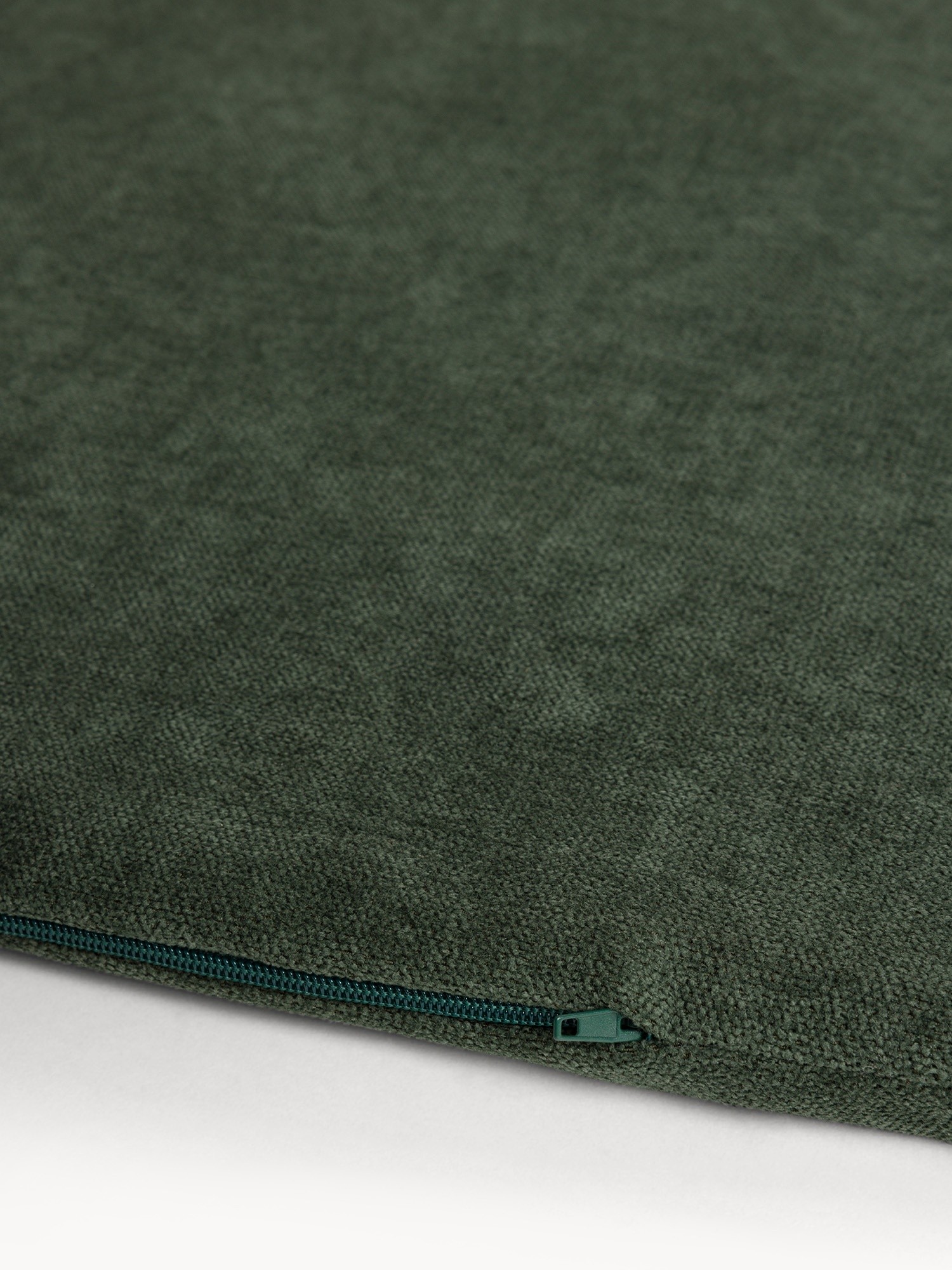 Solid-color zippered chair cushion, Dark Green, large image number 1