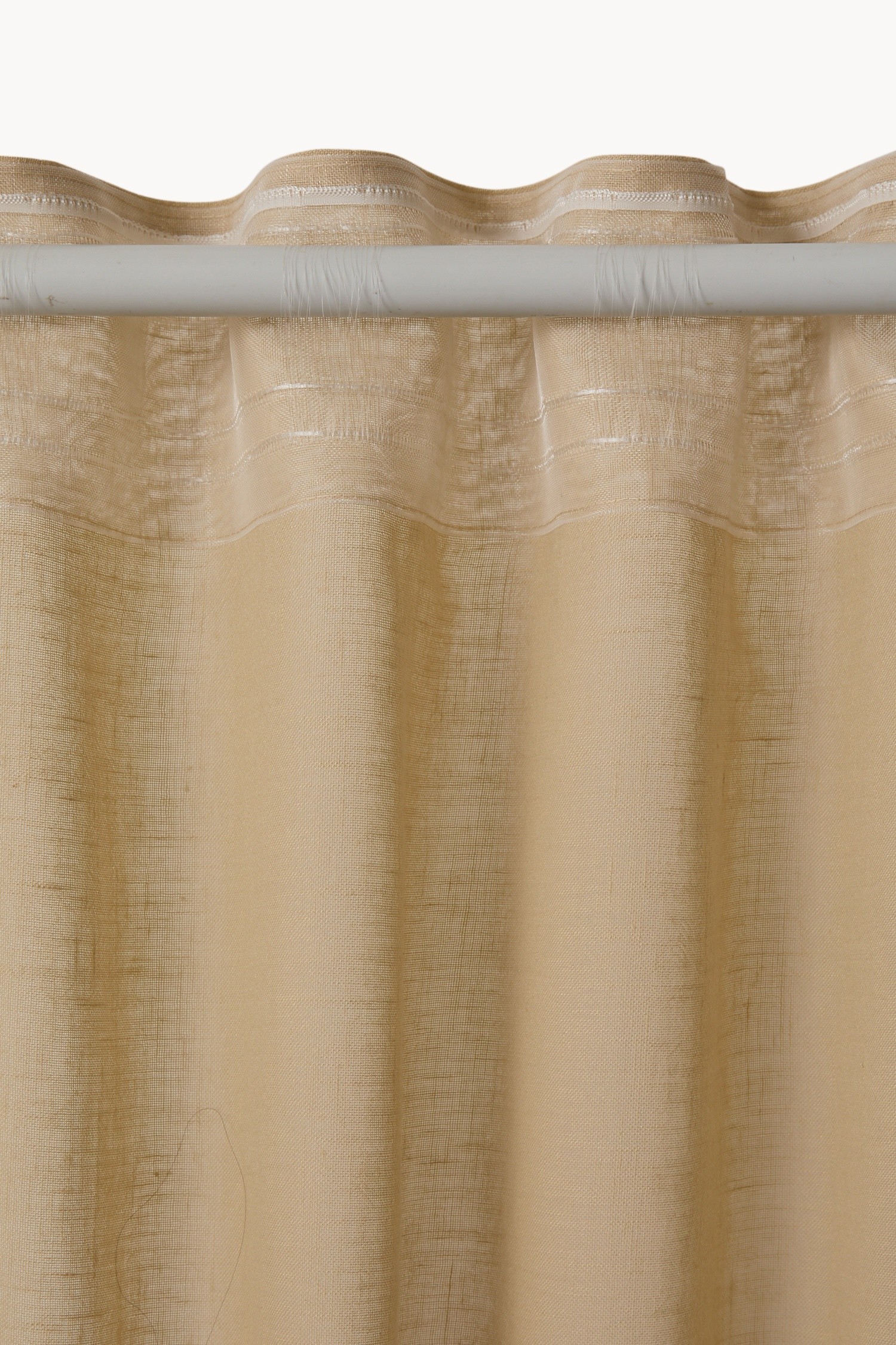 Set of 2 solid-color curtains - Discounted Price, Beige, large image number 2