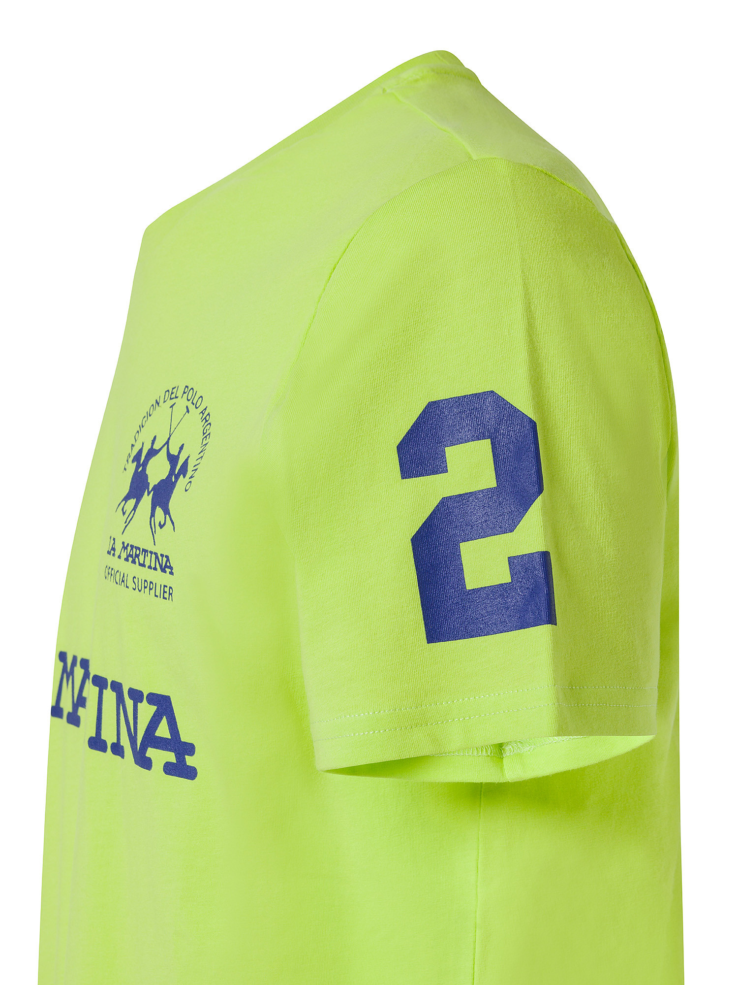 La Martina - T-shirt maniche corte in cotone jersey, Giallo, large image number 2