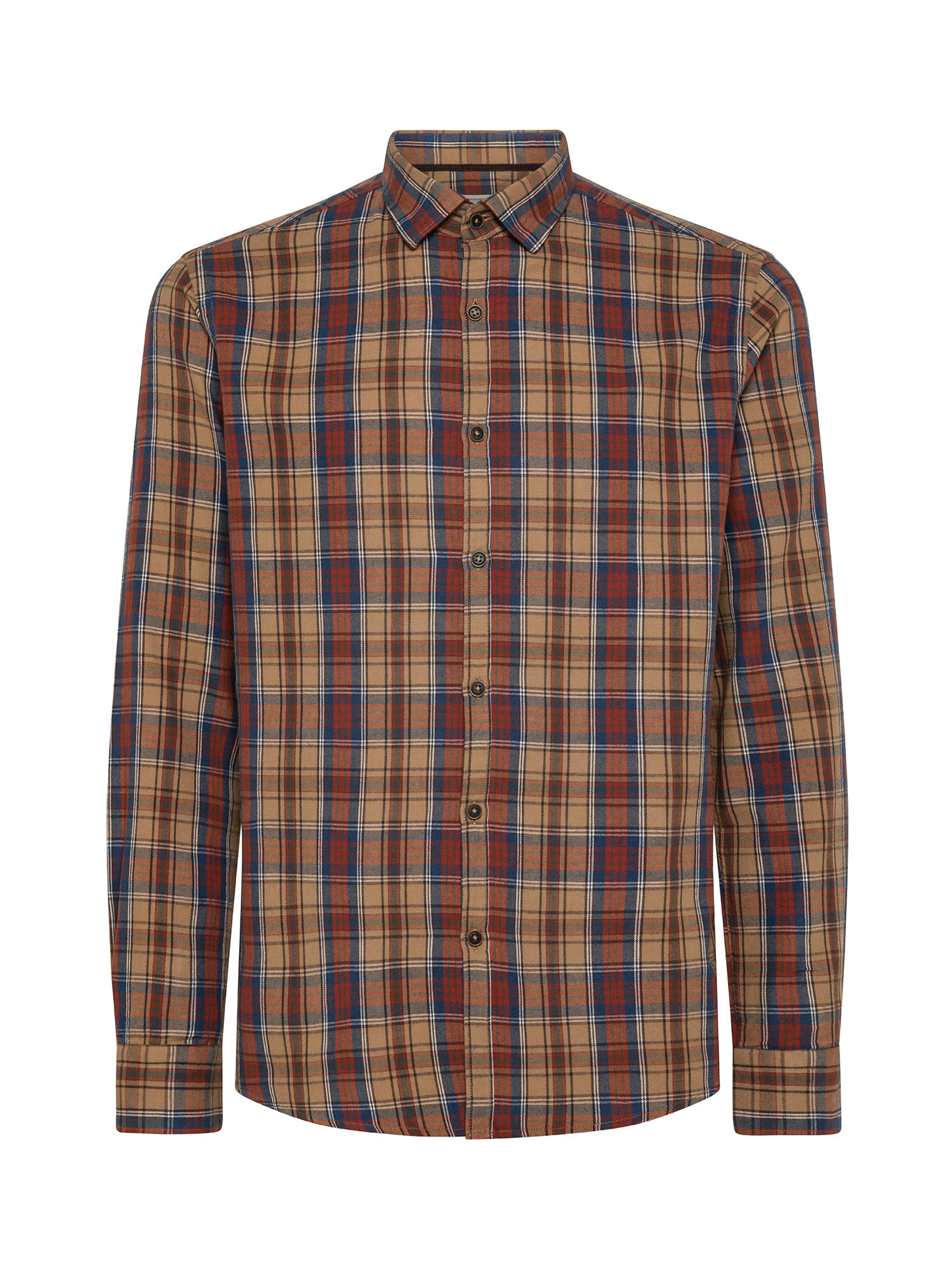 JCT - Checked shirt in soft flannel, Orange, large image number 0