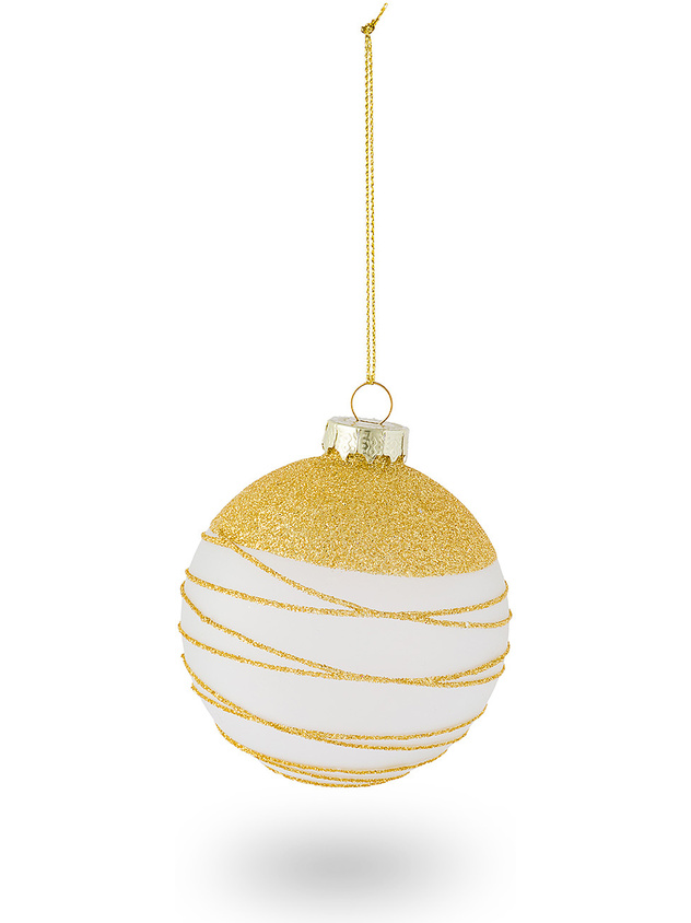 Palline Di Natale In Vetro Dipinte A Mano Palline di Natale: eleganti, grandi, in vetro dipinte a mano - Coin