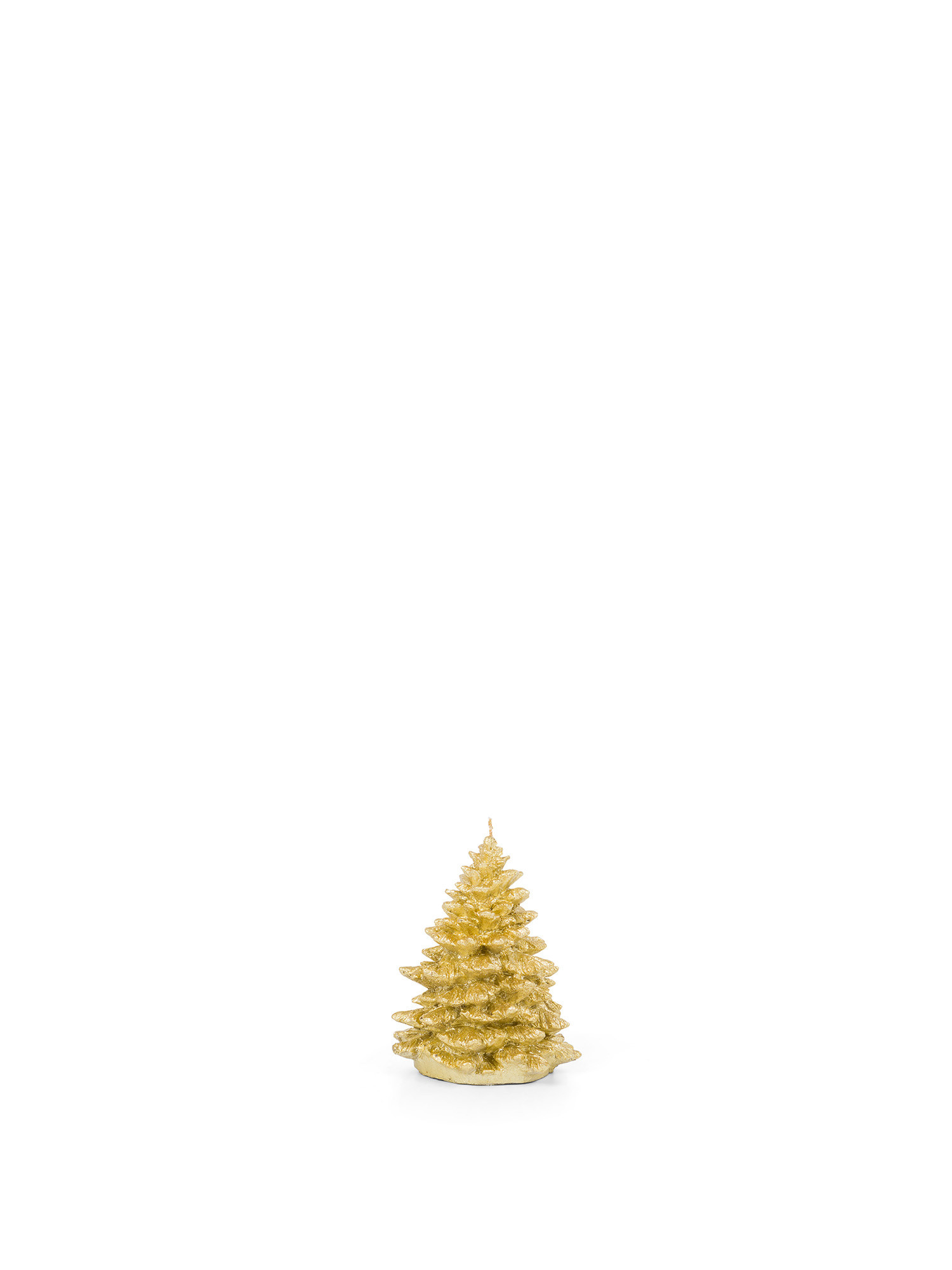 Christmas tree candle, Gold, large image number 0