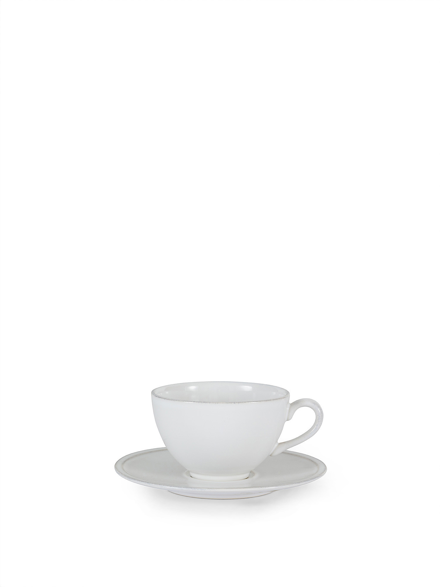 Tazza tè ceramica Friso, Bianco, large image number 0