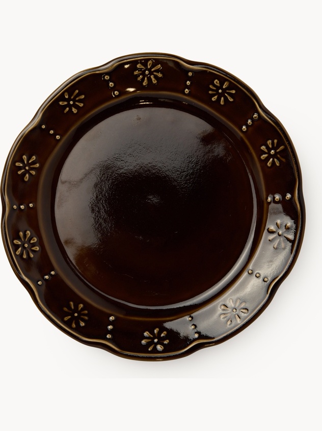 Brown dinner plate,Made in Portugal