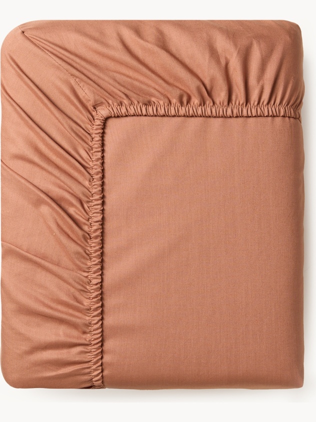 Solid-color pure cotton fitted sheet | 30cm wide