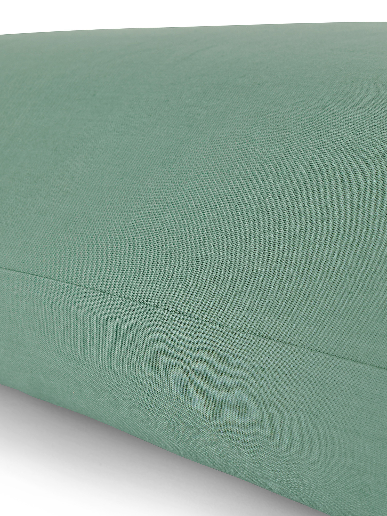 Solid color 100% cotton pillowcase, Green, large image number 1