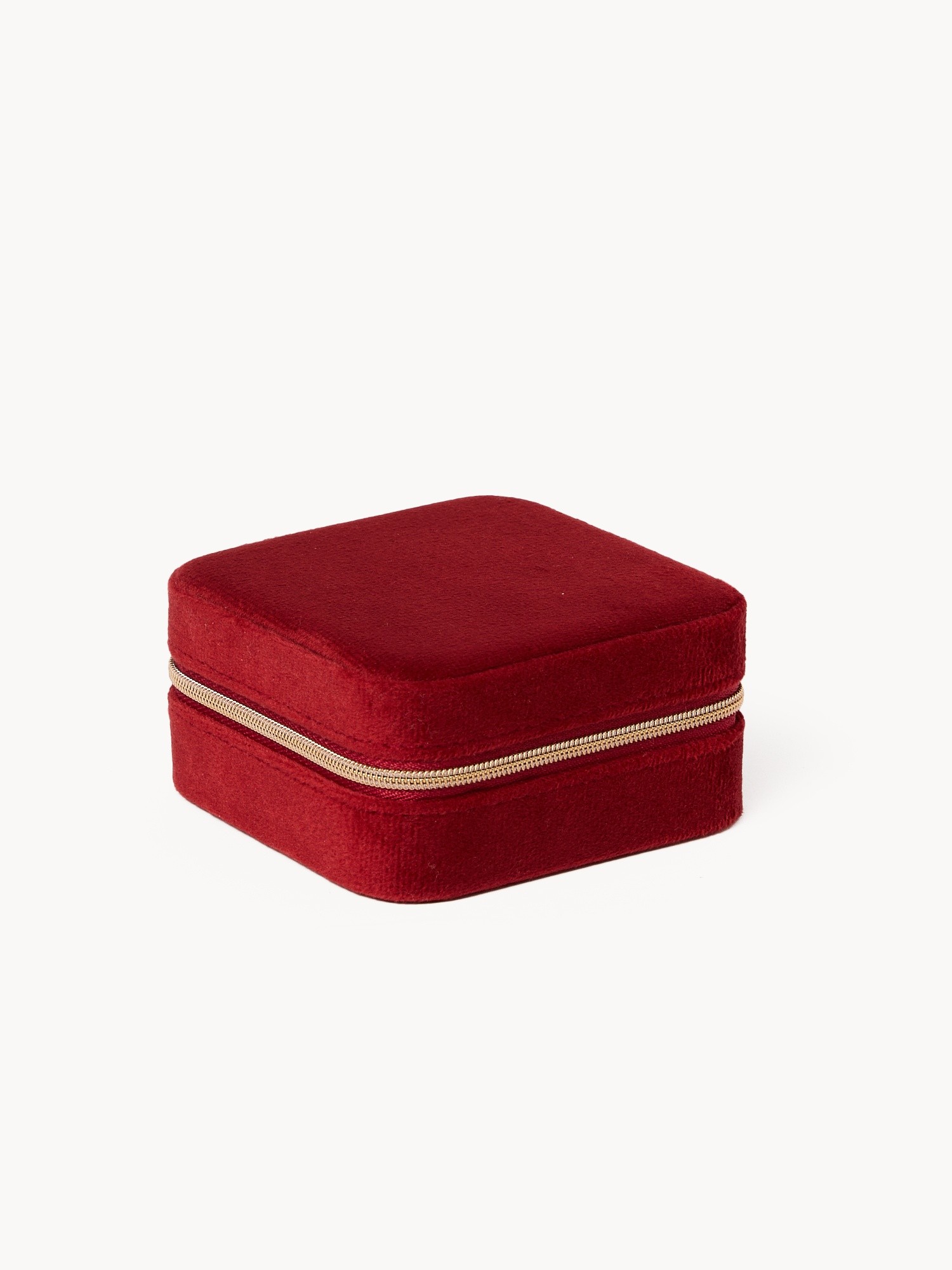 Velvet travel jewelry case, Red, large image number 0