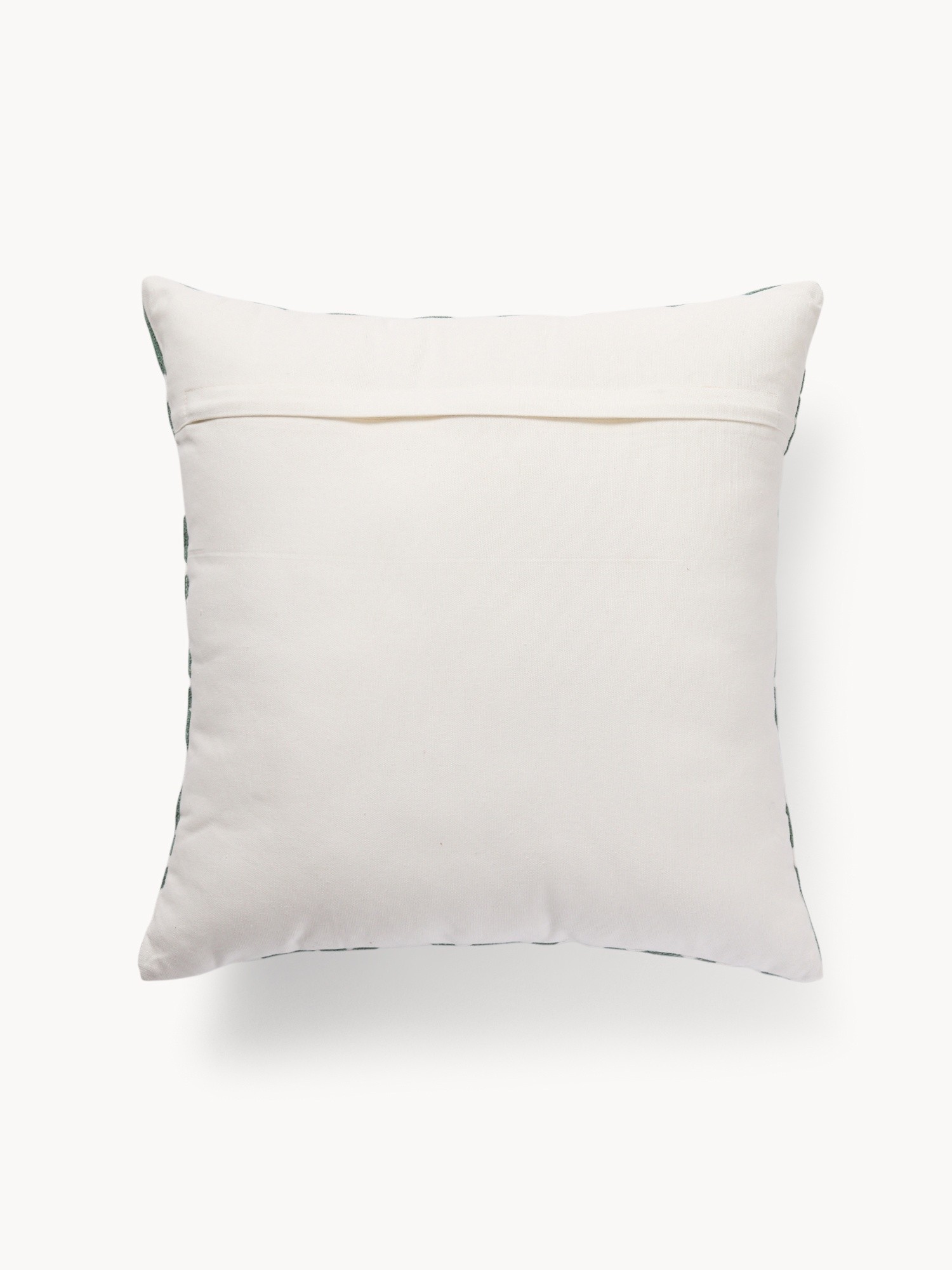 Cuscino con ricamo geometrico 45x45cm, Verde acqua, large image number 1