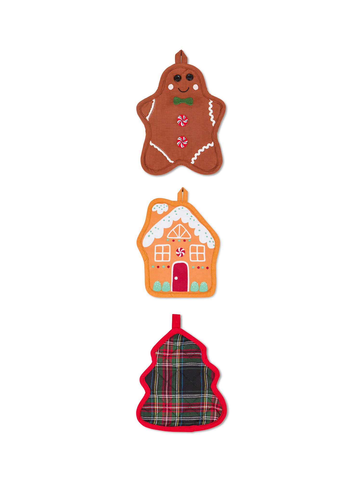 Christmas pattern pot holders, Multicolor, large image number 0