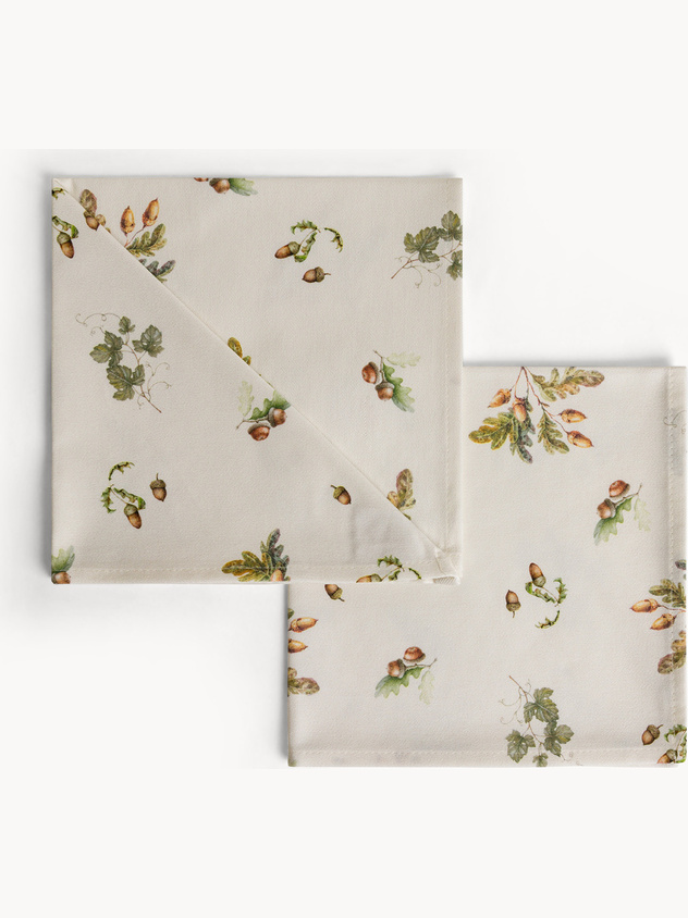 Set of 2 napkins by Tessitura Randi in printed pure cotton drill
