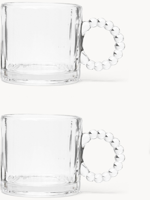Set of 2 glass mugs - Introductory price