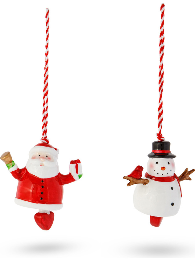 Addobbo albero in porcellana decorato a mano