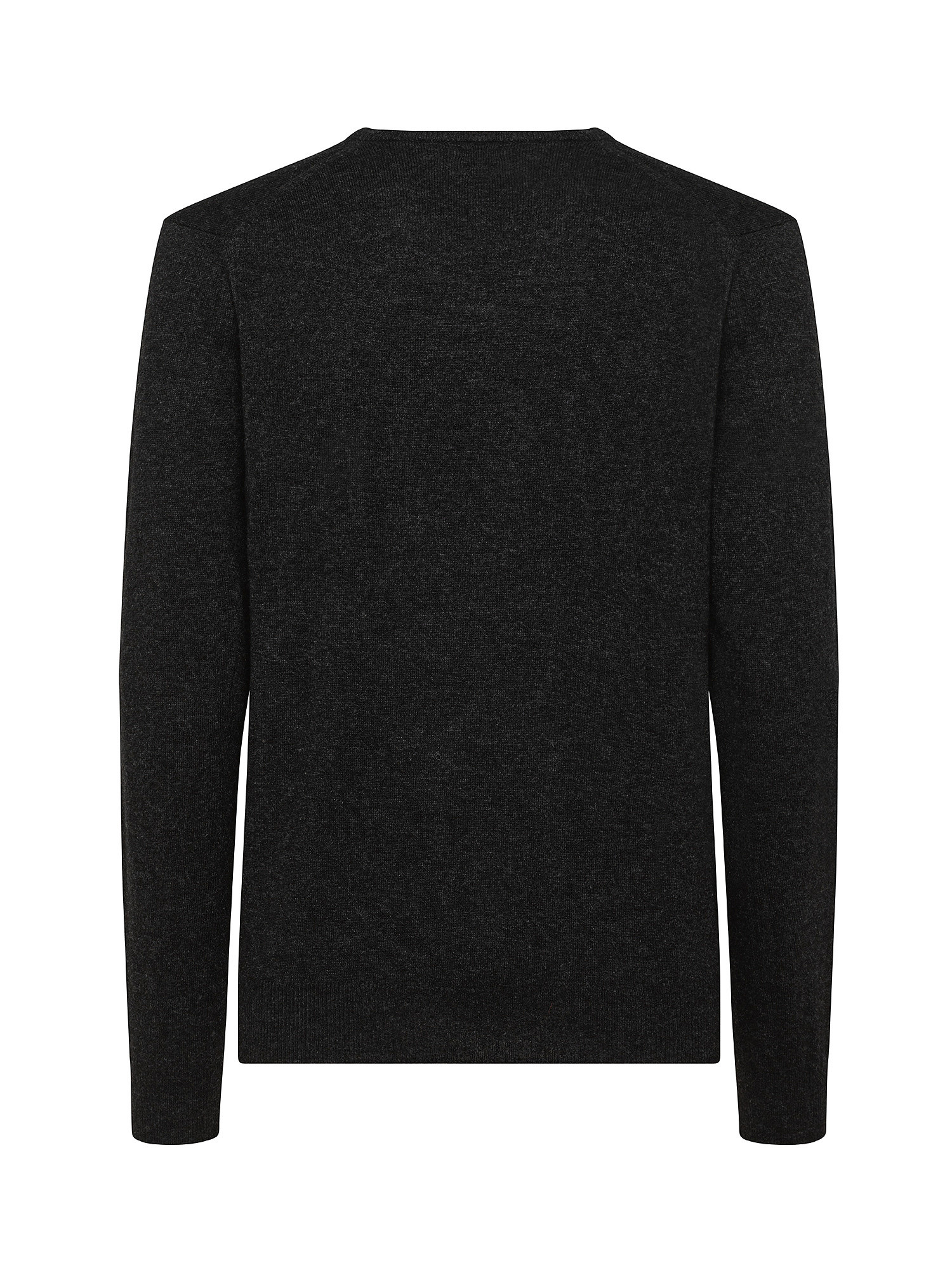 Cashmere Blend V-neck sweater with noble fibers, Anthracite, large image number 1