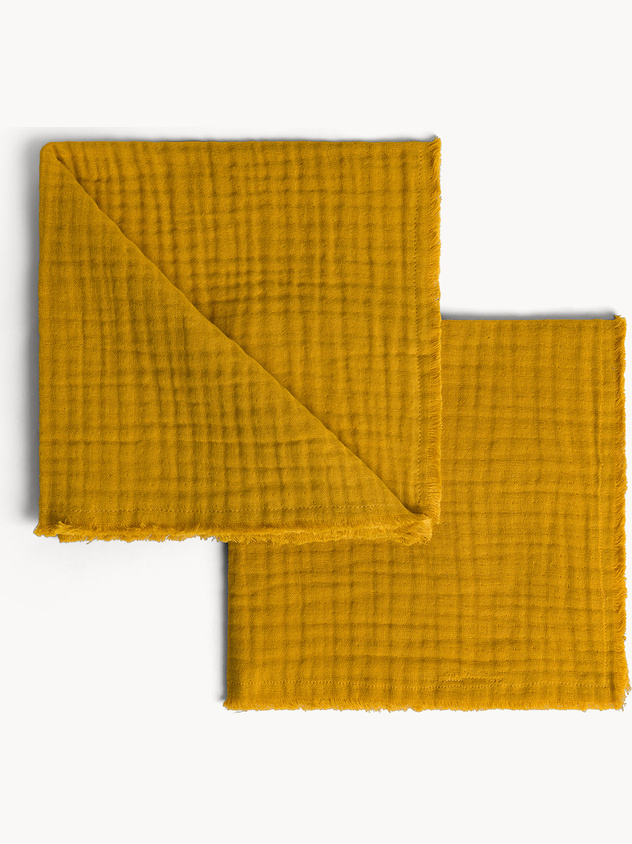 Set of 2 pure cotton muslin napkins