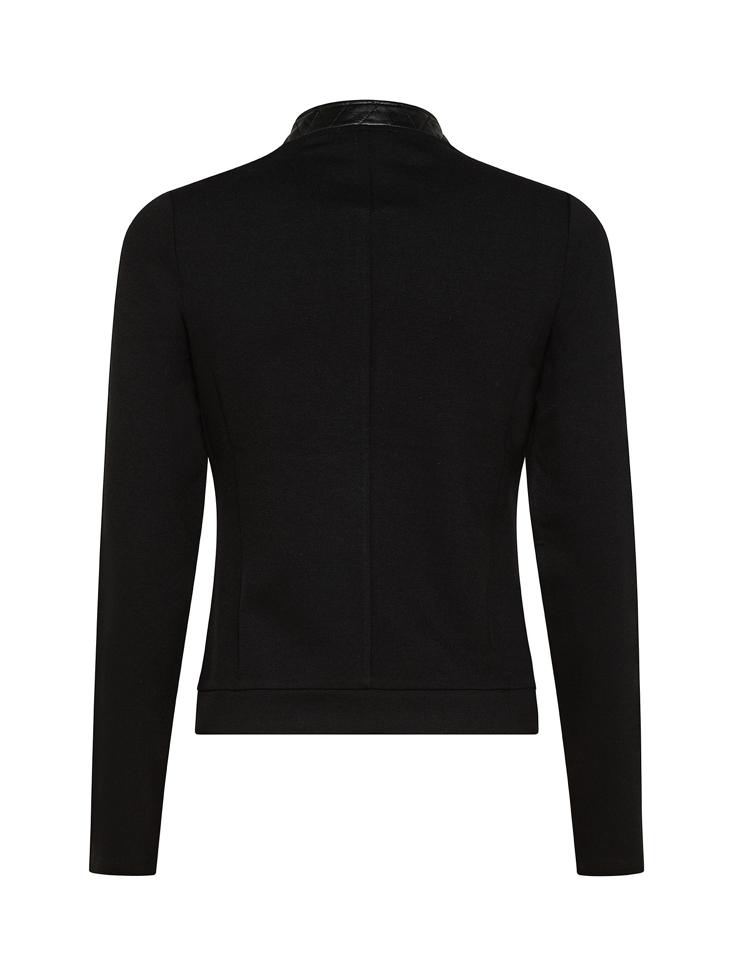 Koan - Jacket with eco-leather inserts, Black, large image number 1