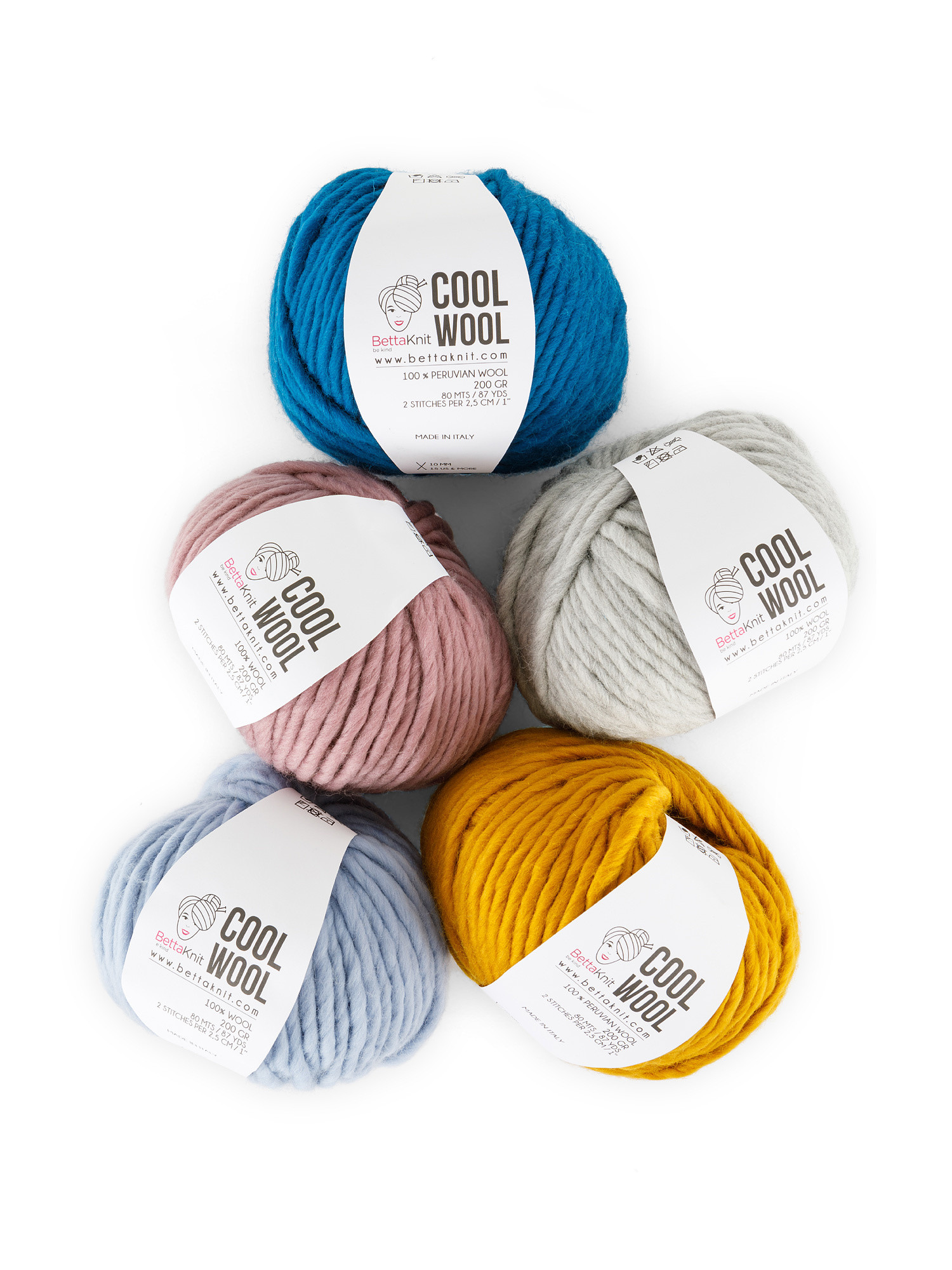 Set gomitolo Cool Wool pura lana by BettaKnit, Grigio, large image number 2