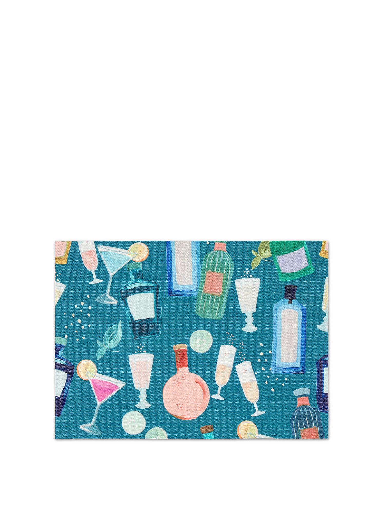 PVC placemat with aperitif print, Multicolor, large image number 0