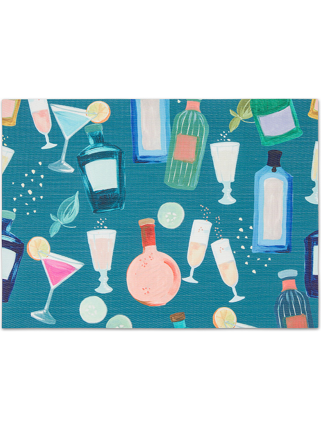 PVC placemat with aperitif print