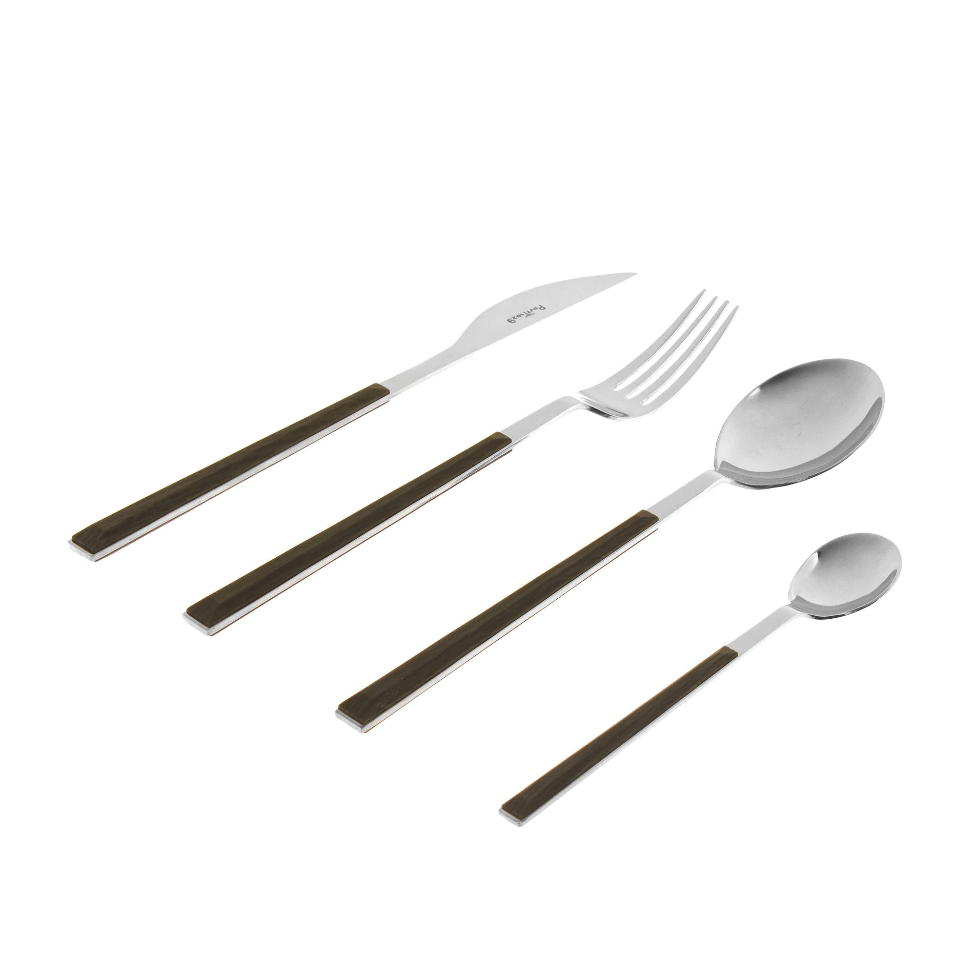 24-piece cutlery set wood effect, Dark Brown, large image number 0