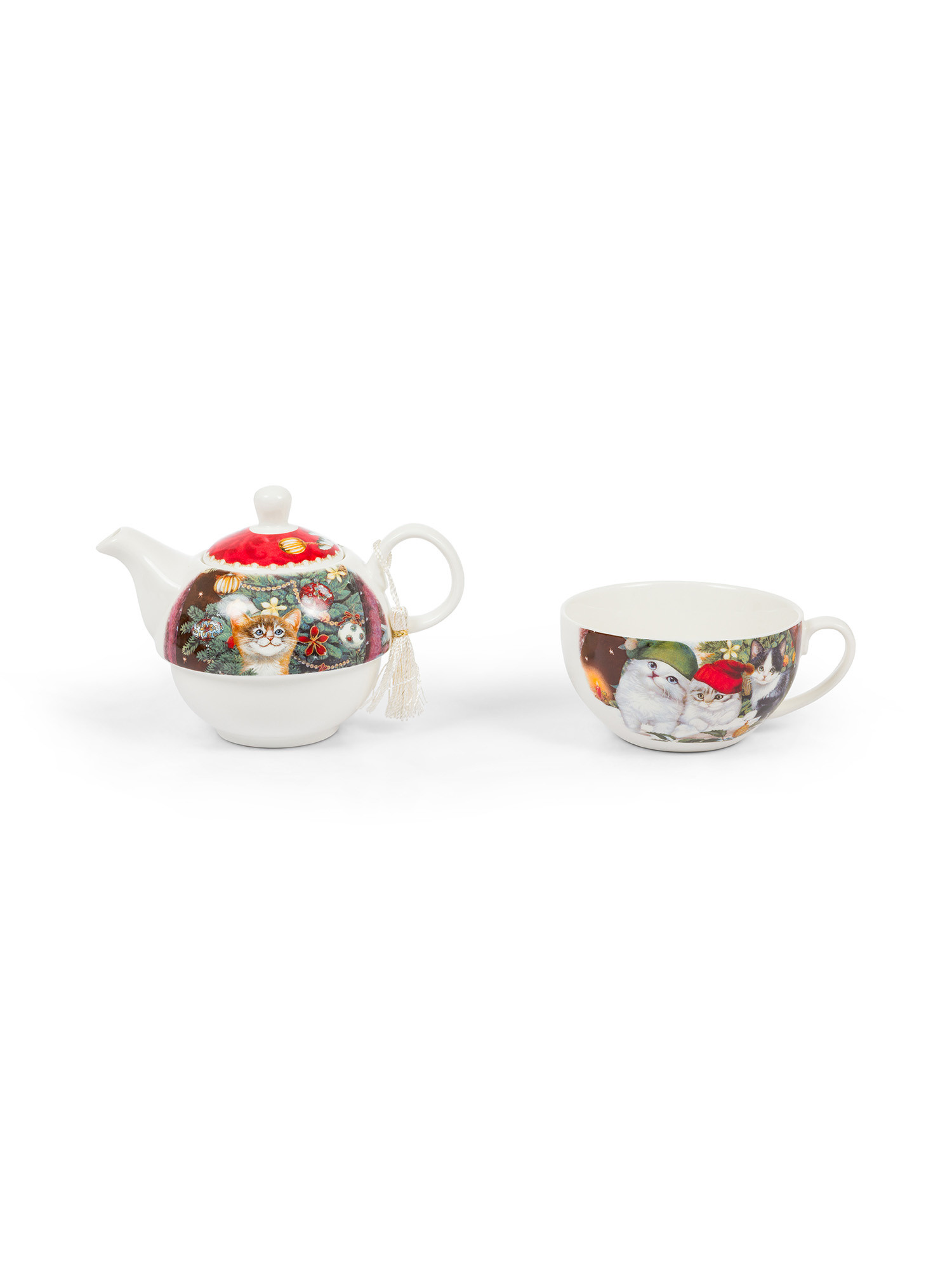 Teaforone caffè new bone china gattini, Multicolor, large image number 1