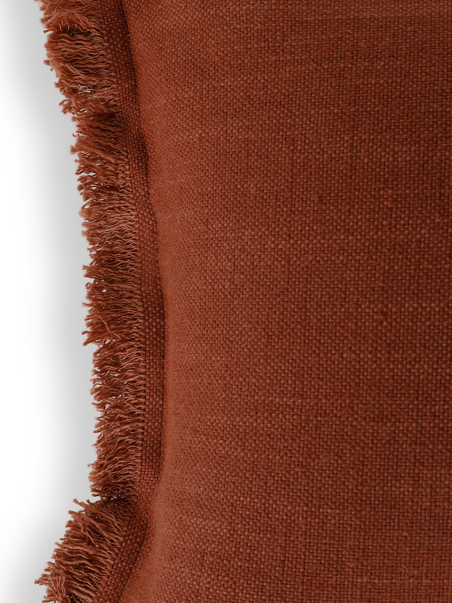 Washed cushion with fringes 35x55cm, Brown, large image number 1