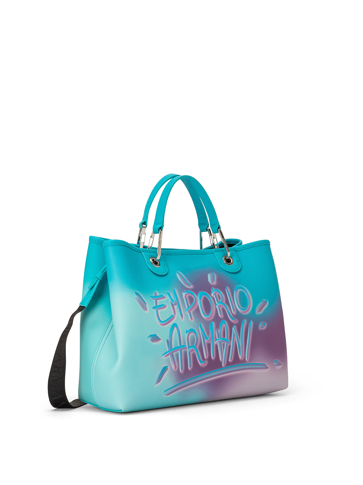 Shopping bag stampata, Multicolor, large image number 1