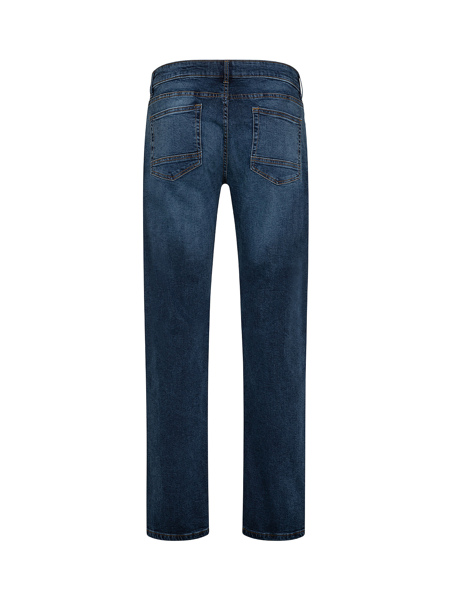 Jeans 5 tasche slim cotone stretch, Blu scuro, large